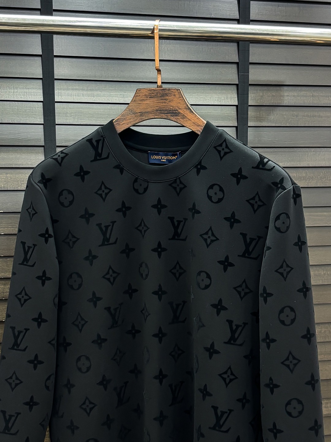 Louis Vuitton Hoodie Cotton Black Fleece Lined S-m-l-xl