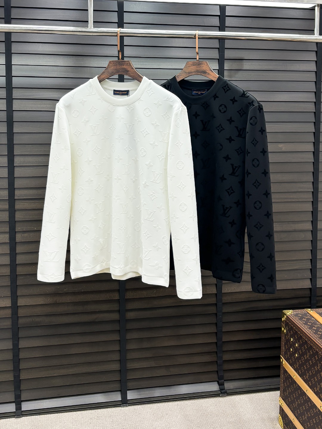 Louis Vuitton Hoodie Cotton Black Fleece Lined S-m-l-xl