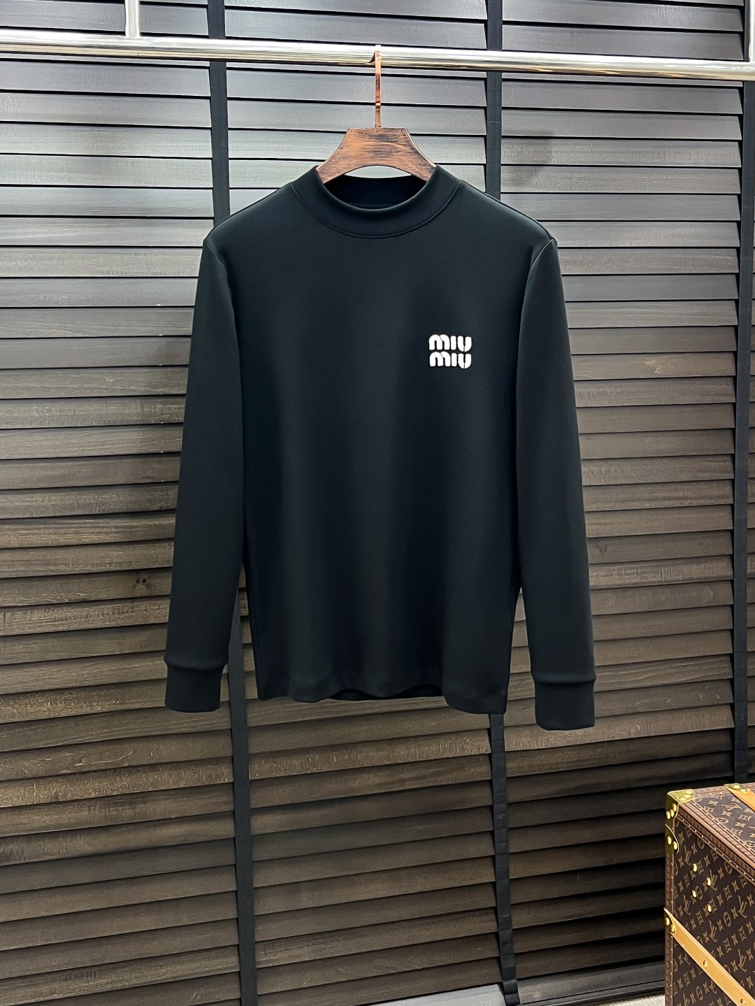 Miu Miu Hoodie Cotton Black Fleece Lined S-m-l-xl