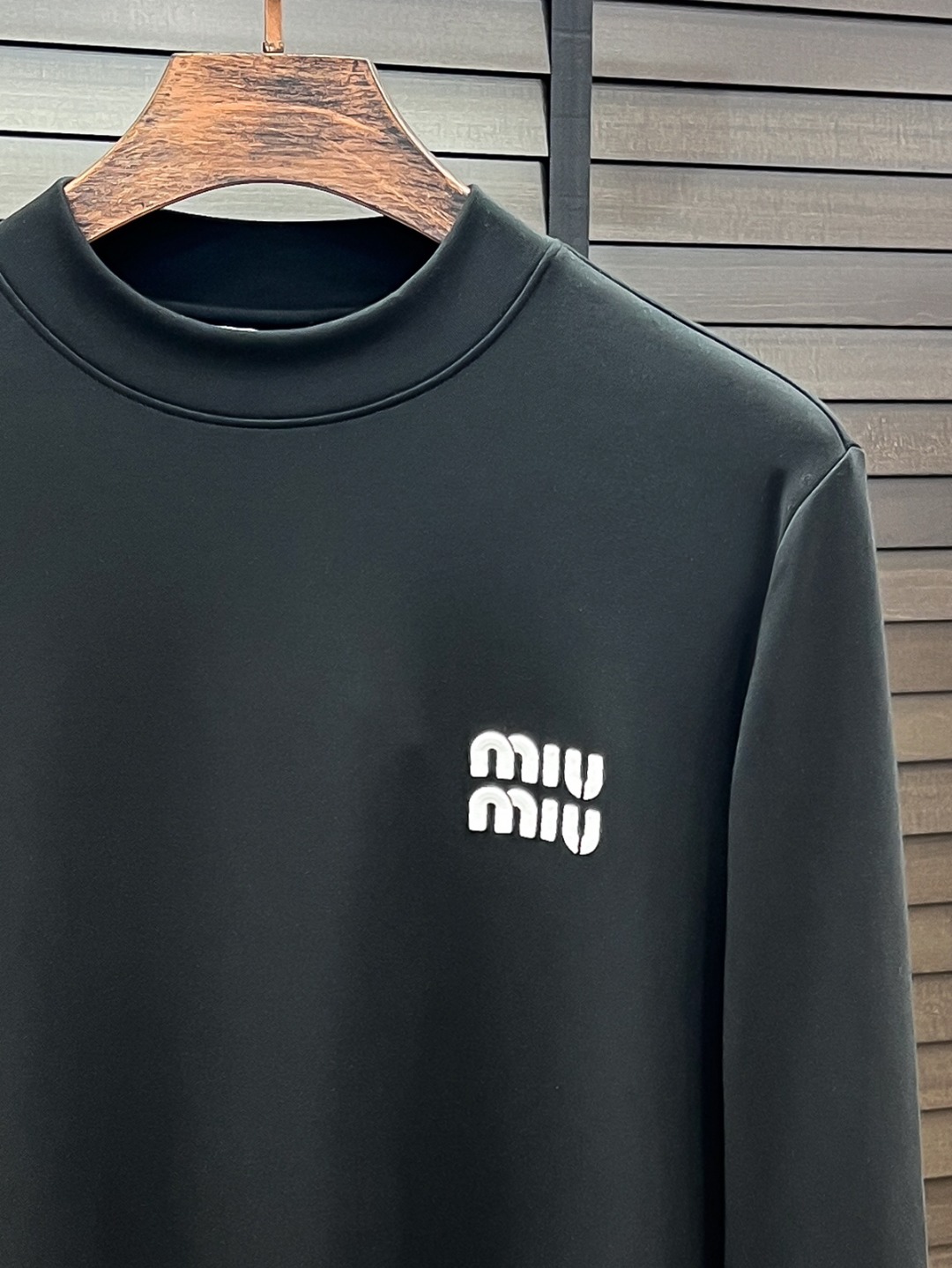 Miu Miu Hoodie Cotton Black Fleece Lined S-m-l-xl