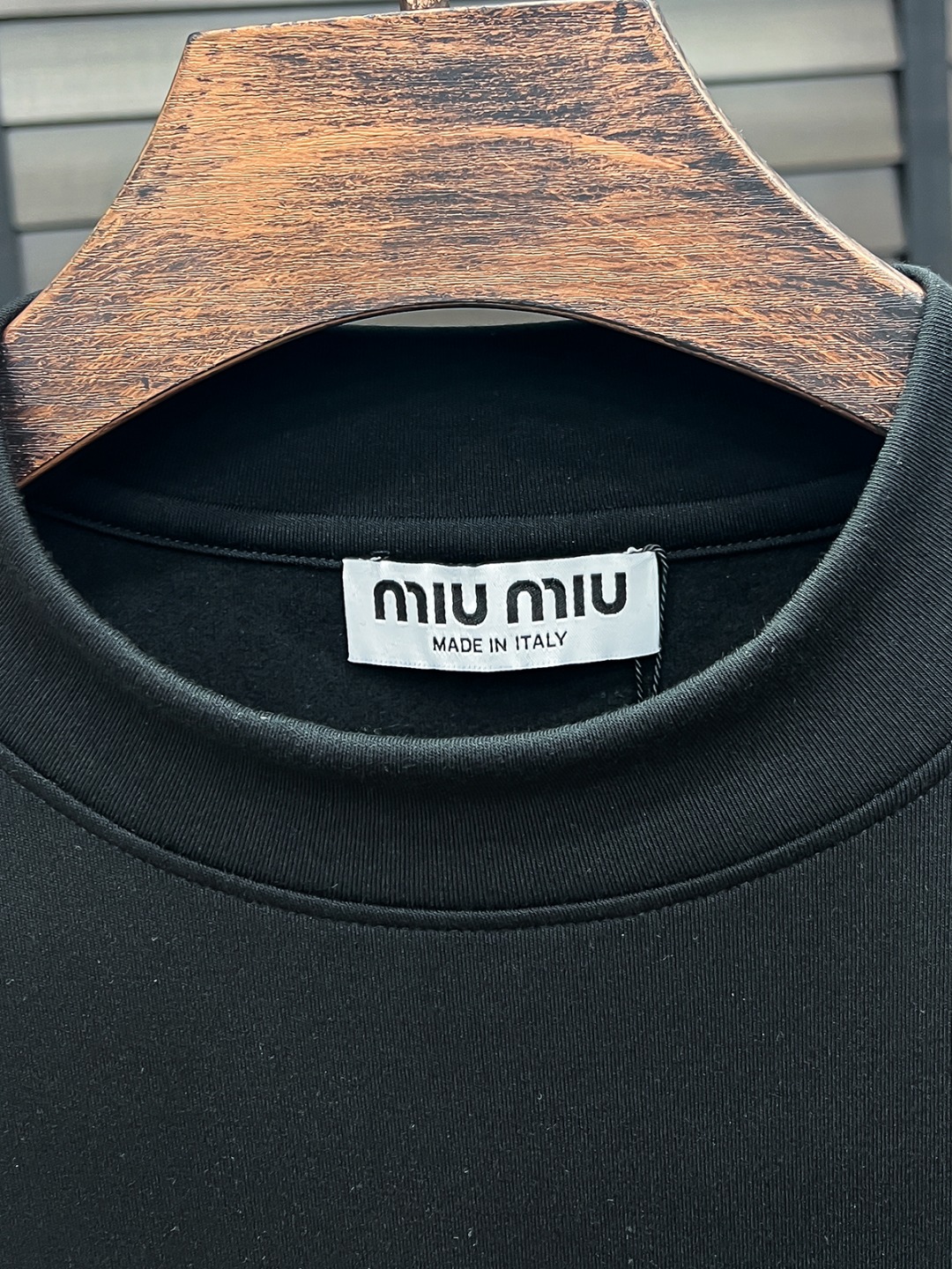 Miu Miu Hoodie Cotton Black Fleece Lined S-m-l-xl