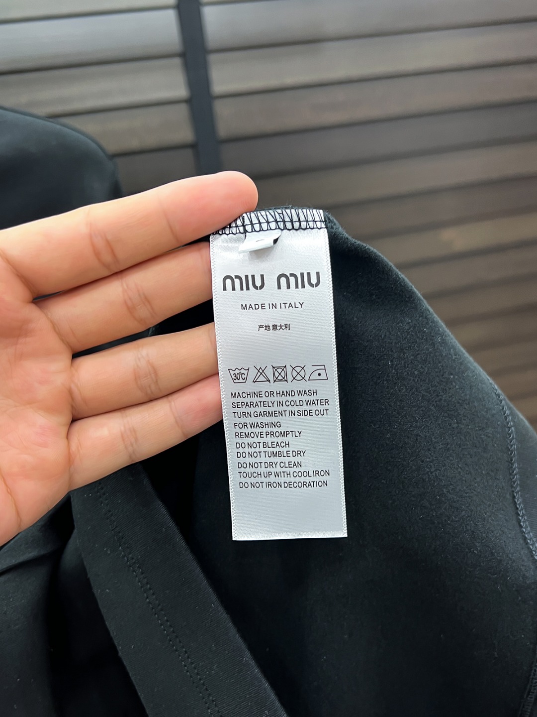 Miu Miu Hoodie Cotton Black Fleece Lined S-m-l-xl