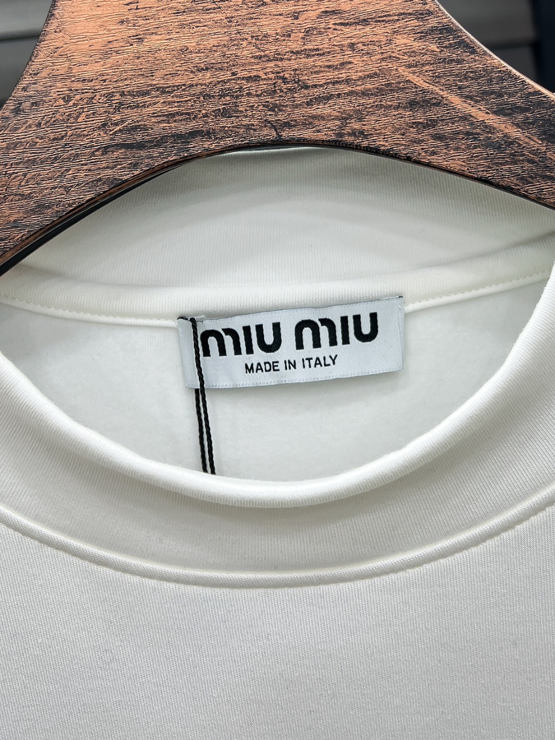 Miu Miu Hoodie Cotton Black Fleece Lined S-m-l-xl