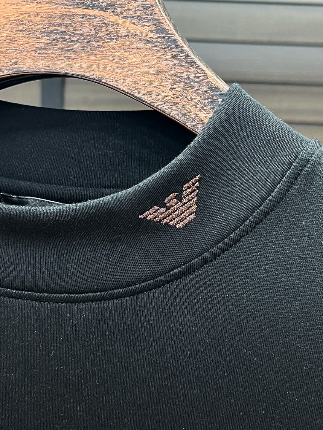 Armani Hoodie Cotton Black Fleece Lined S-m-l-xl