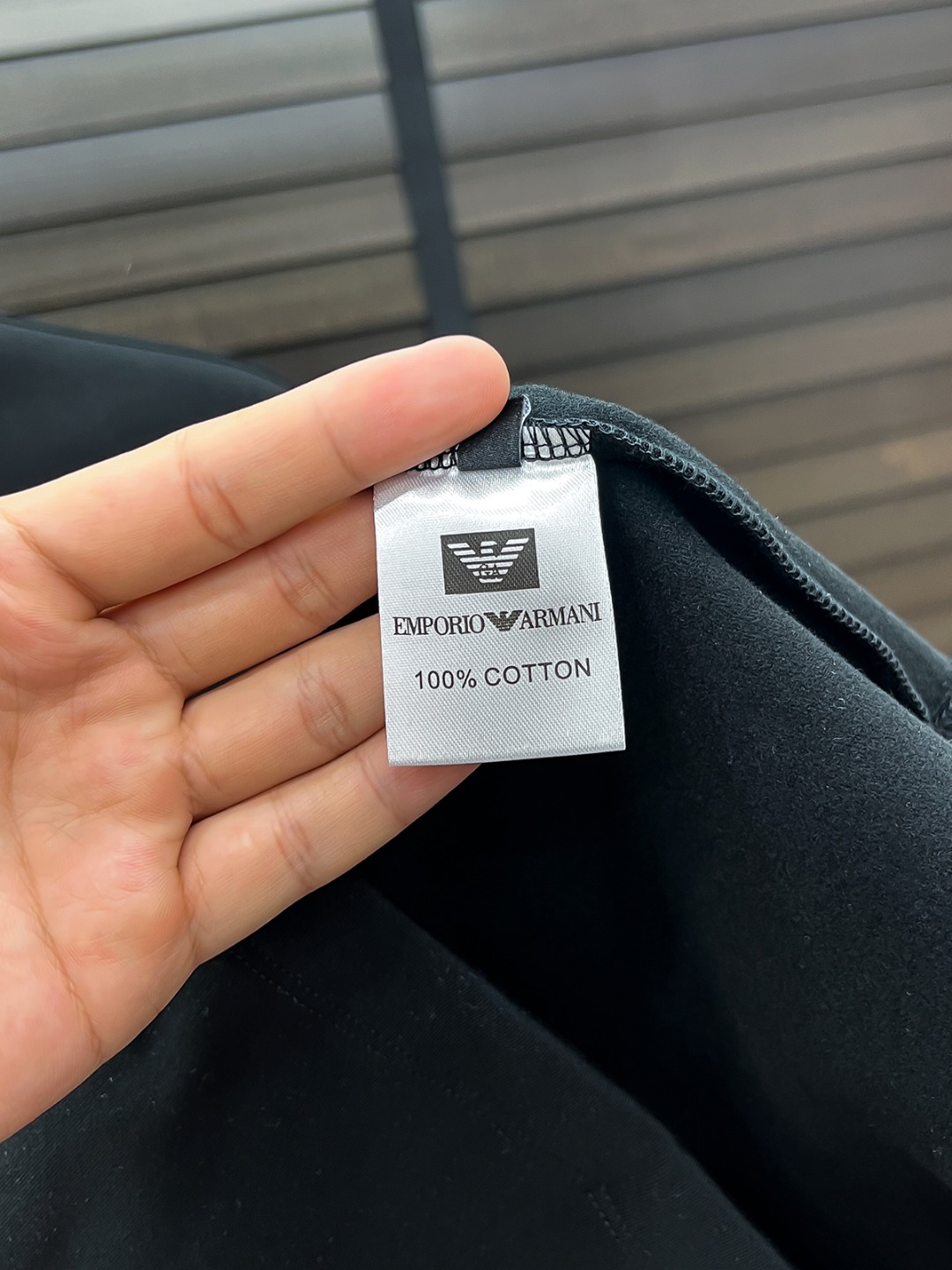 Armani Hoodie Cotton Black Fleece Lined S-m-l-xl