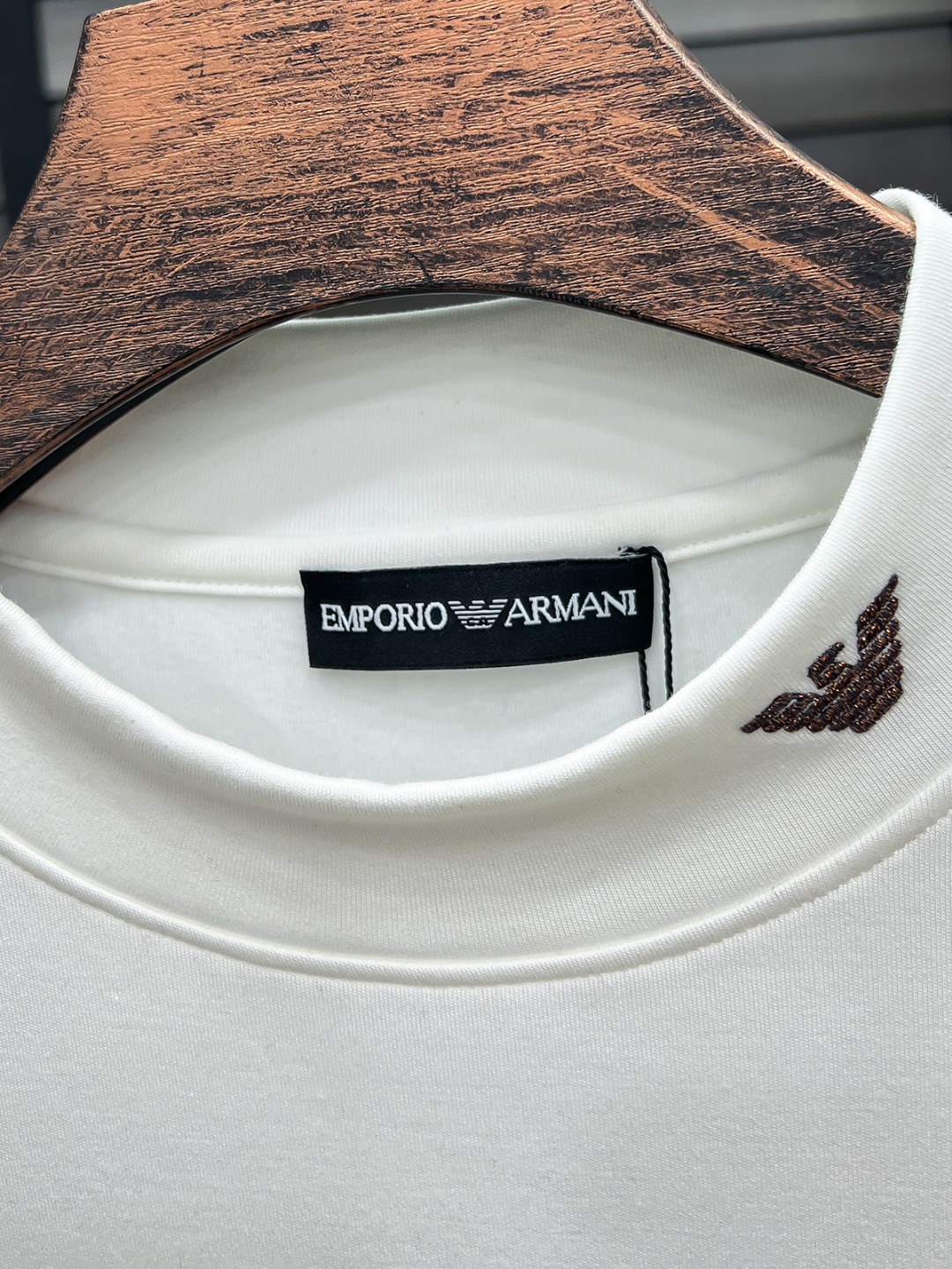 Armani Hoodie Cotton Black Fleece Lined S-m-l-xl