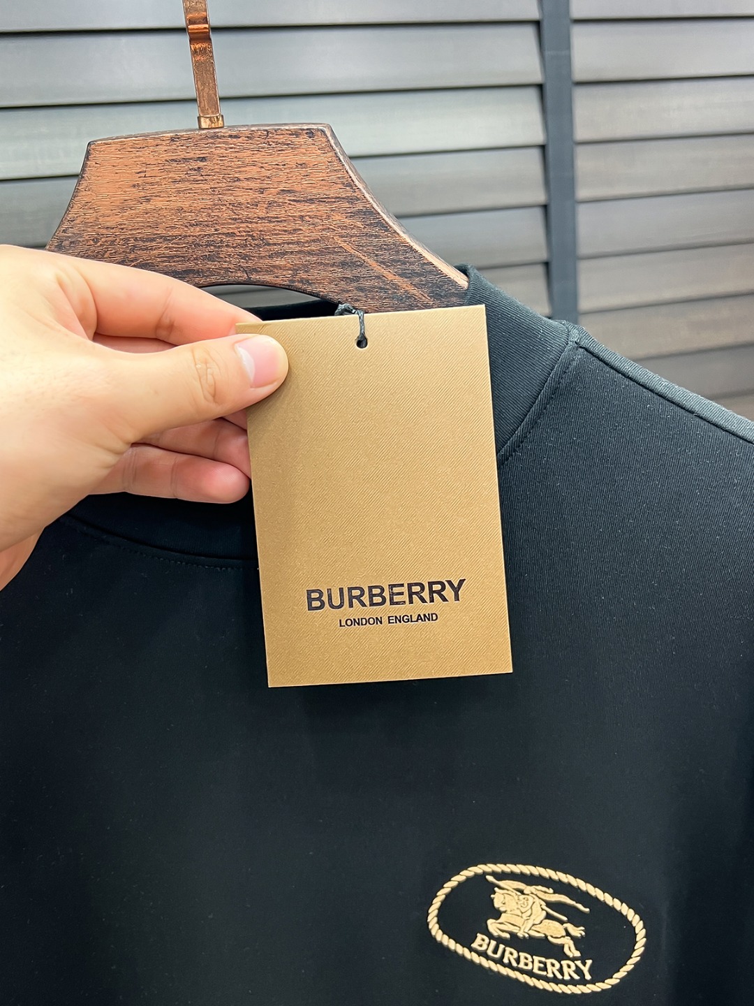 Burberry Hoodie Cotton Black Fleece Lined S-m-l-xl