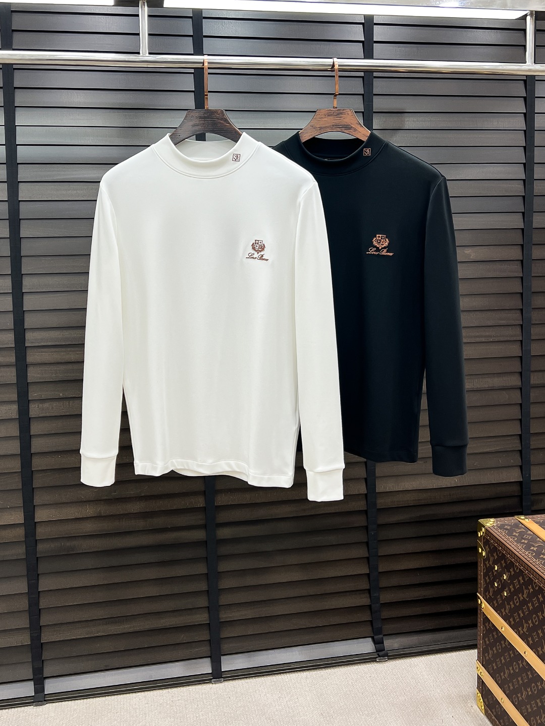 Loro Piana Hoodie Cotton Black Fleece Lined S-m-l-xl