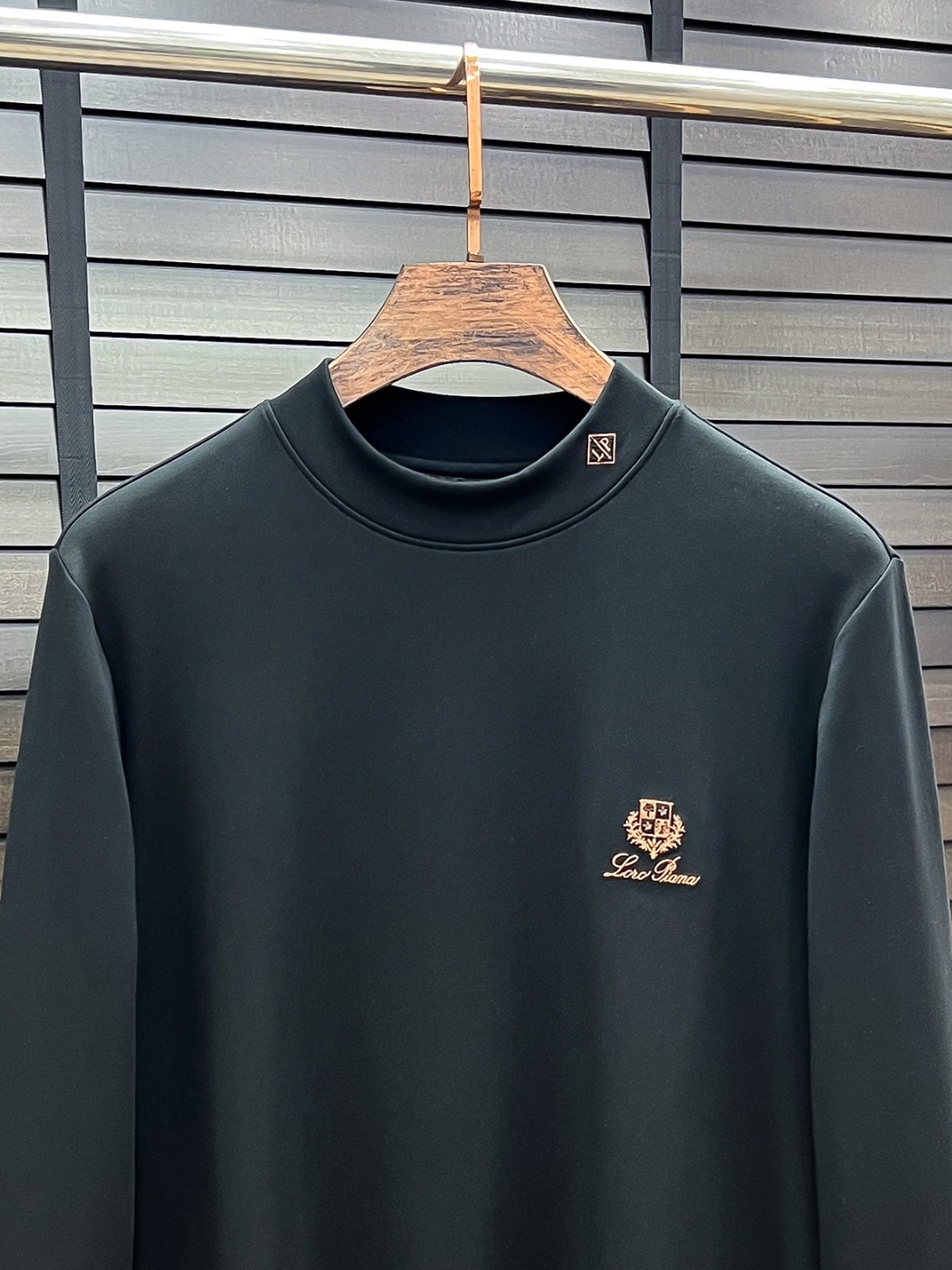 Loro Piana Hoodie Cotton Black Fleece Lined S-m-l-xl