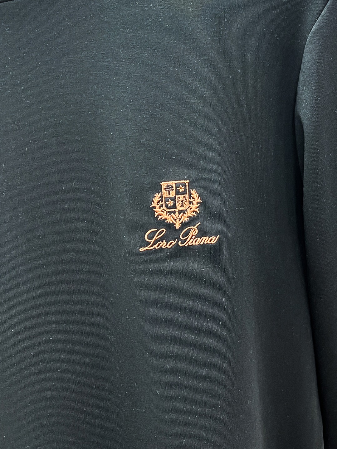 Loro Piana Hoodie Cotton Black Fleece Lined S-m-l-xl