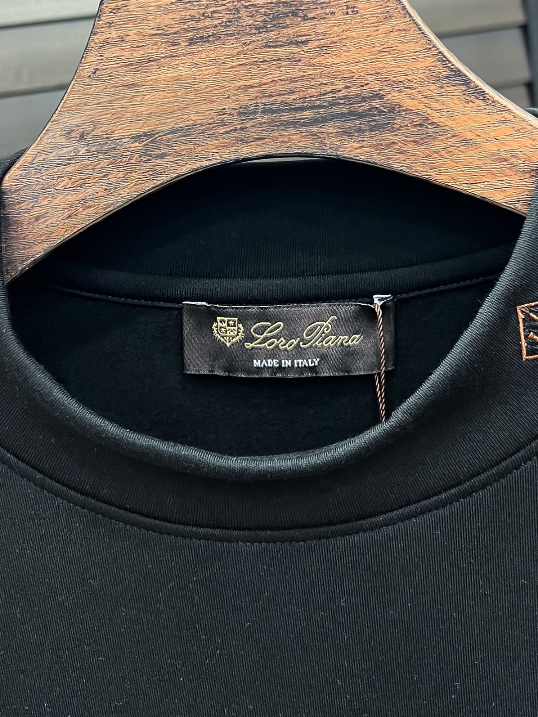 Loro Piana Hoodie Cotton Black Fleece Lined S-m-l-xl