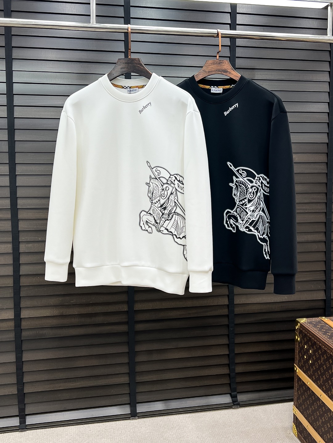 Burberry Couple Hoodie Cotton Black S-m-l-xl