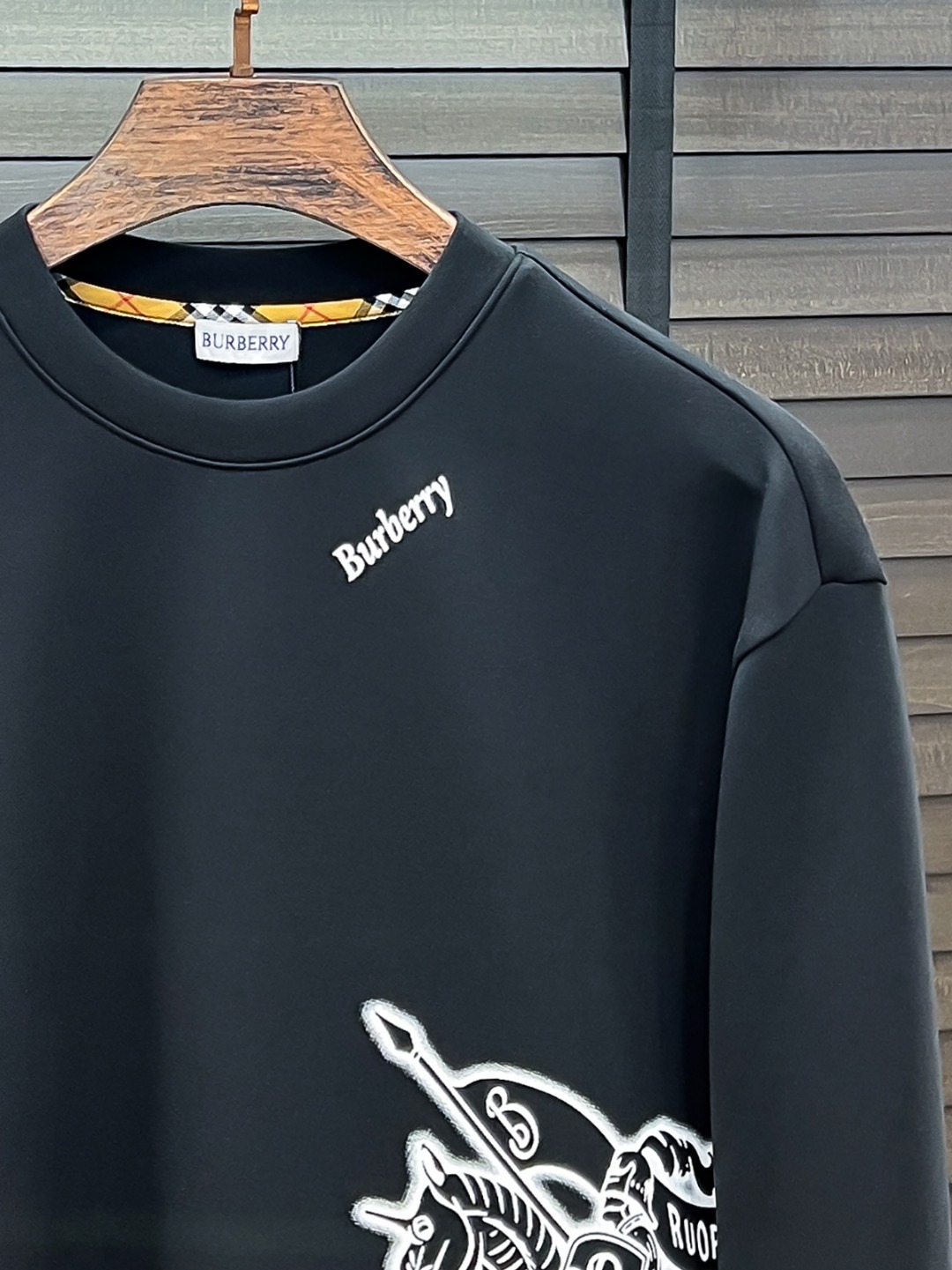 Burberry Couple Hoodie Cotton Black S-m-l-xl