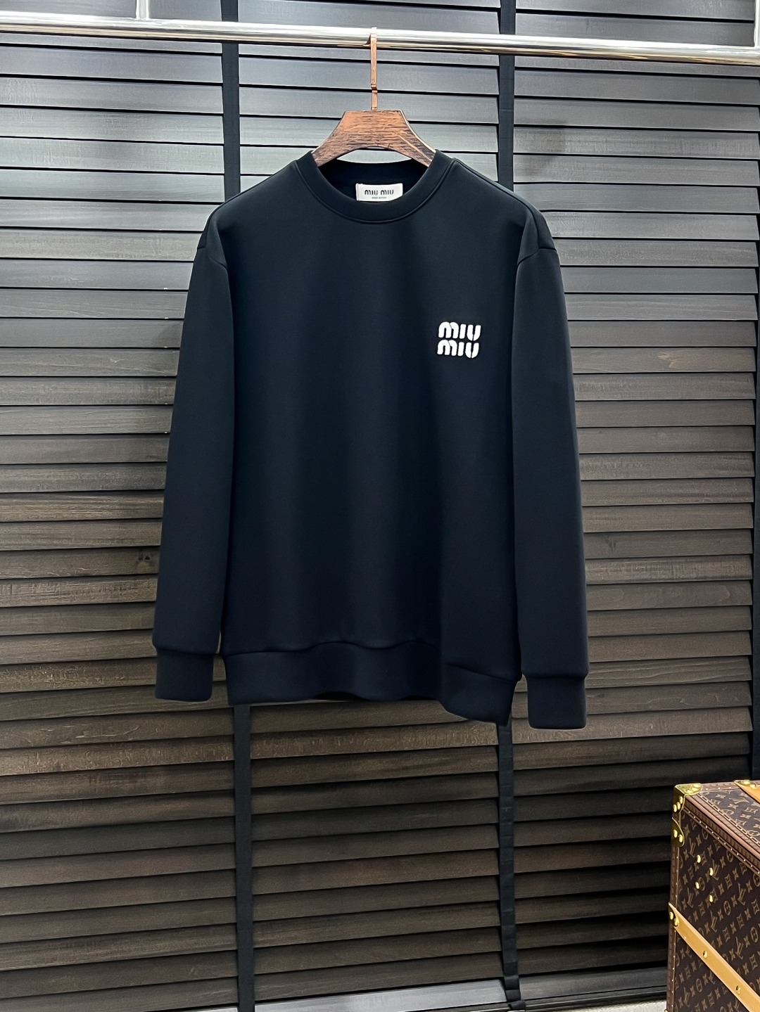 Miu Miu Couple Hoodie Cotton Black S-m-l-xl