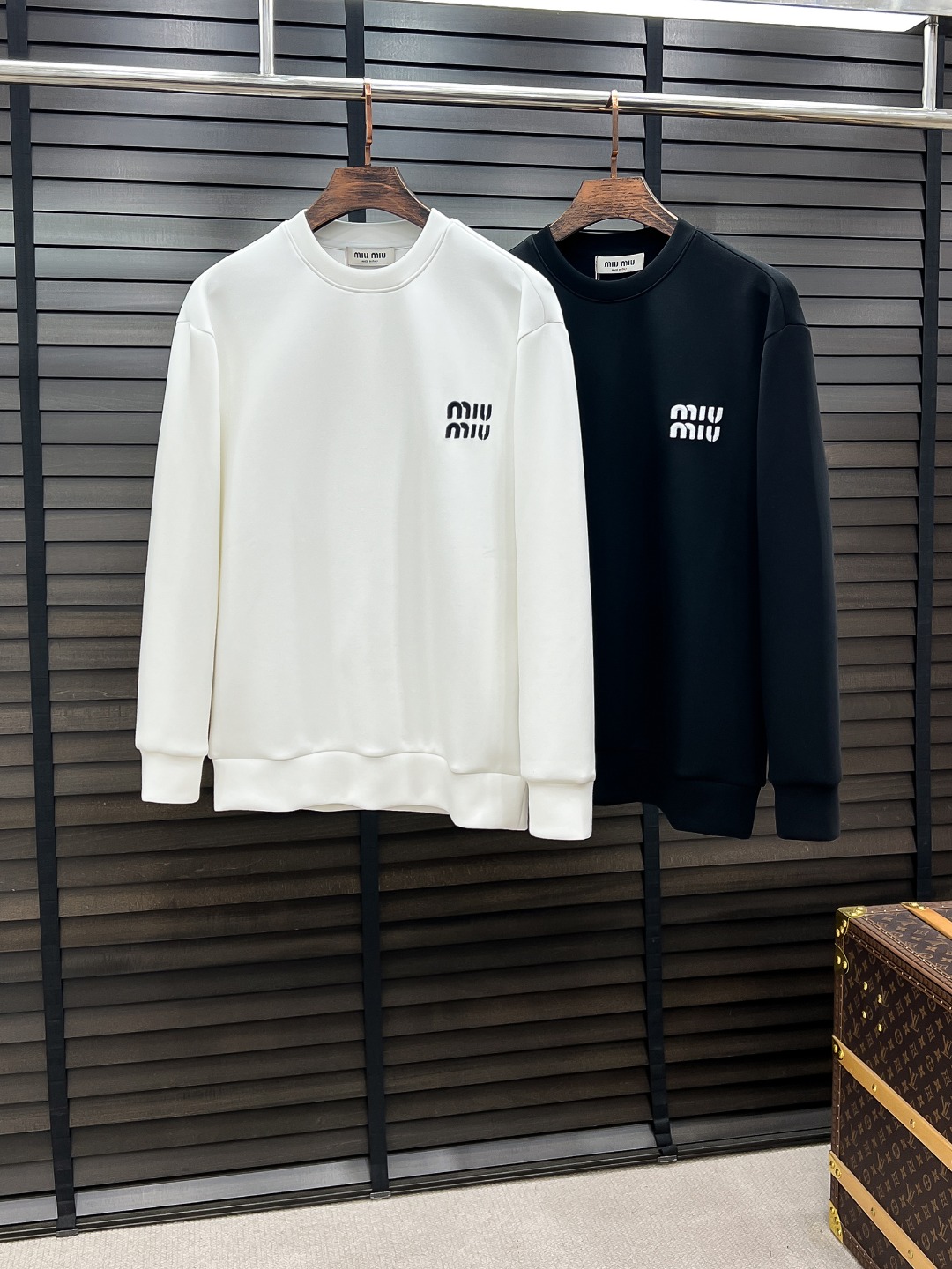 Miu Miu Couple Hoodie Cotton Black S-m-l-xl