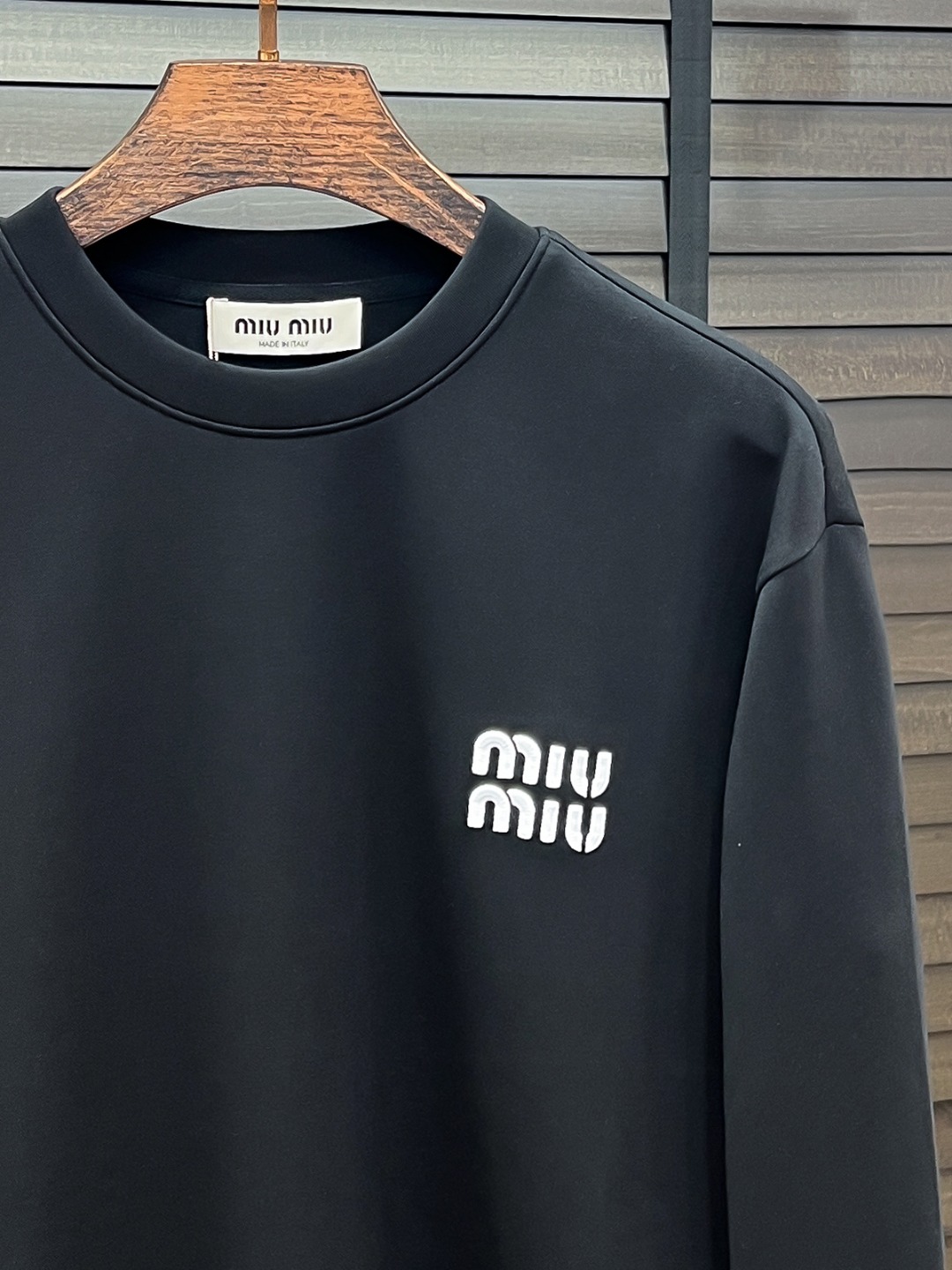 Miu Miu Couple Hoodie Cotton Black S-m-l-xl