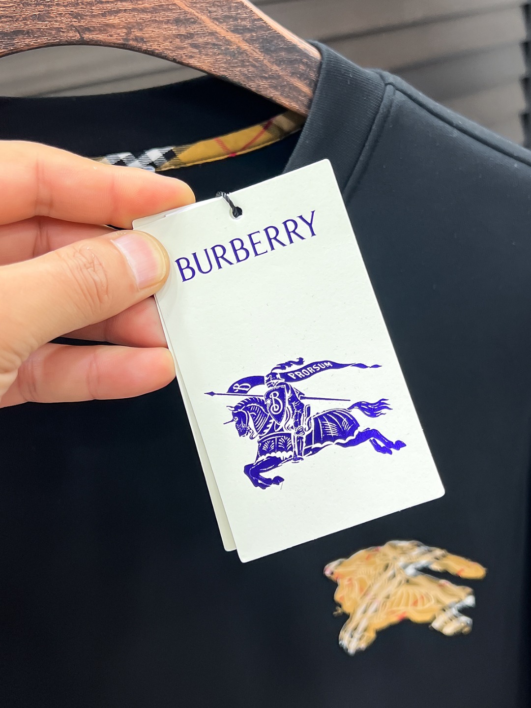 Burberry Couple Hoodie Cotton Black S-m-l-xl