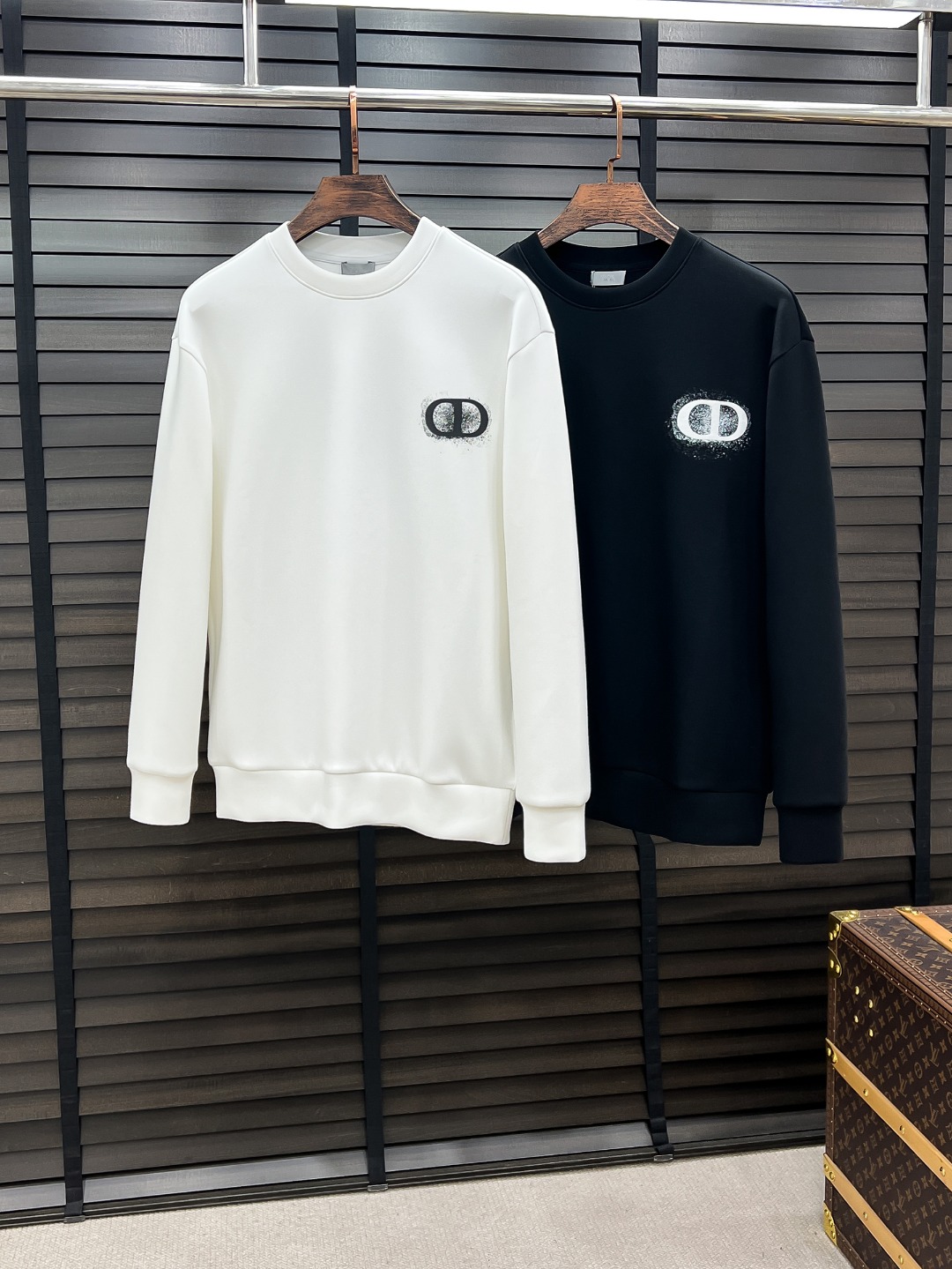 Dior Couple Hoodie Cotton Black S-m-l-xl
