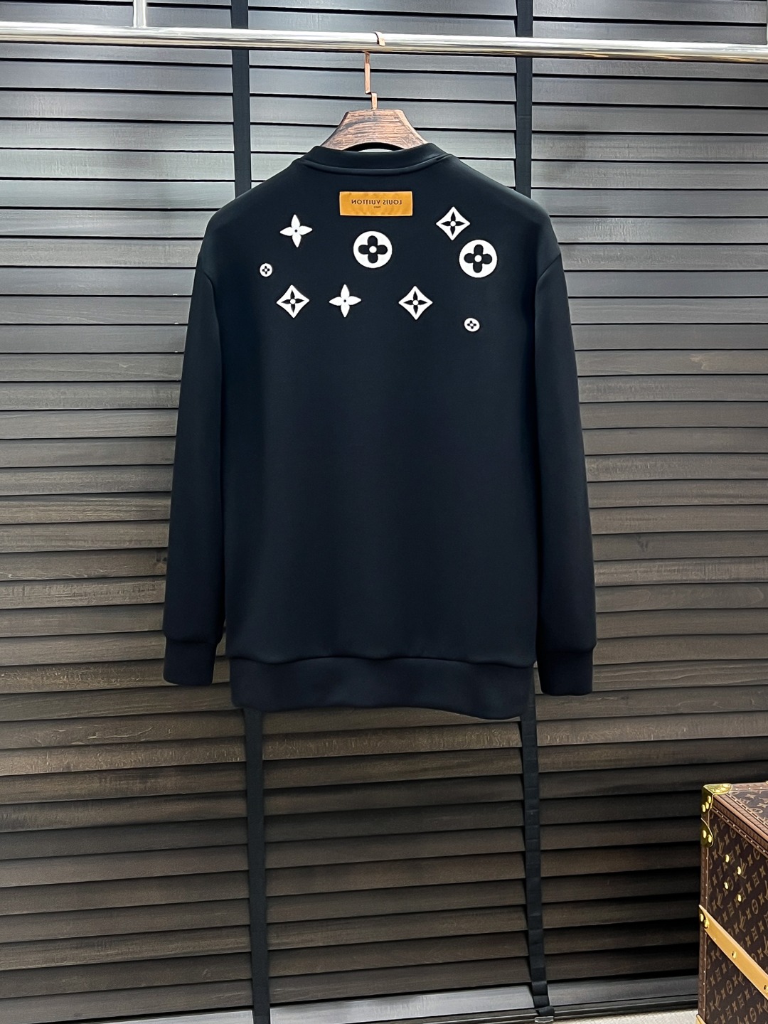 Louis Vuitton Couple Hoodie Cotton Black S-m-l-xl