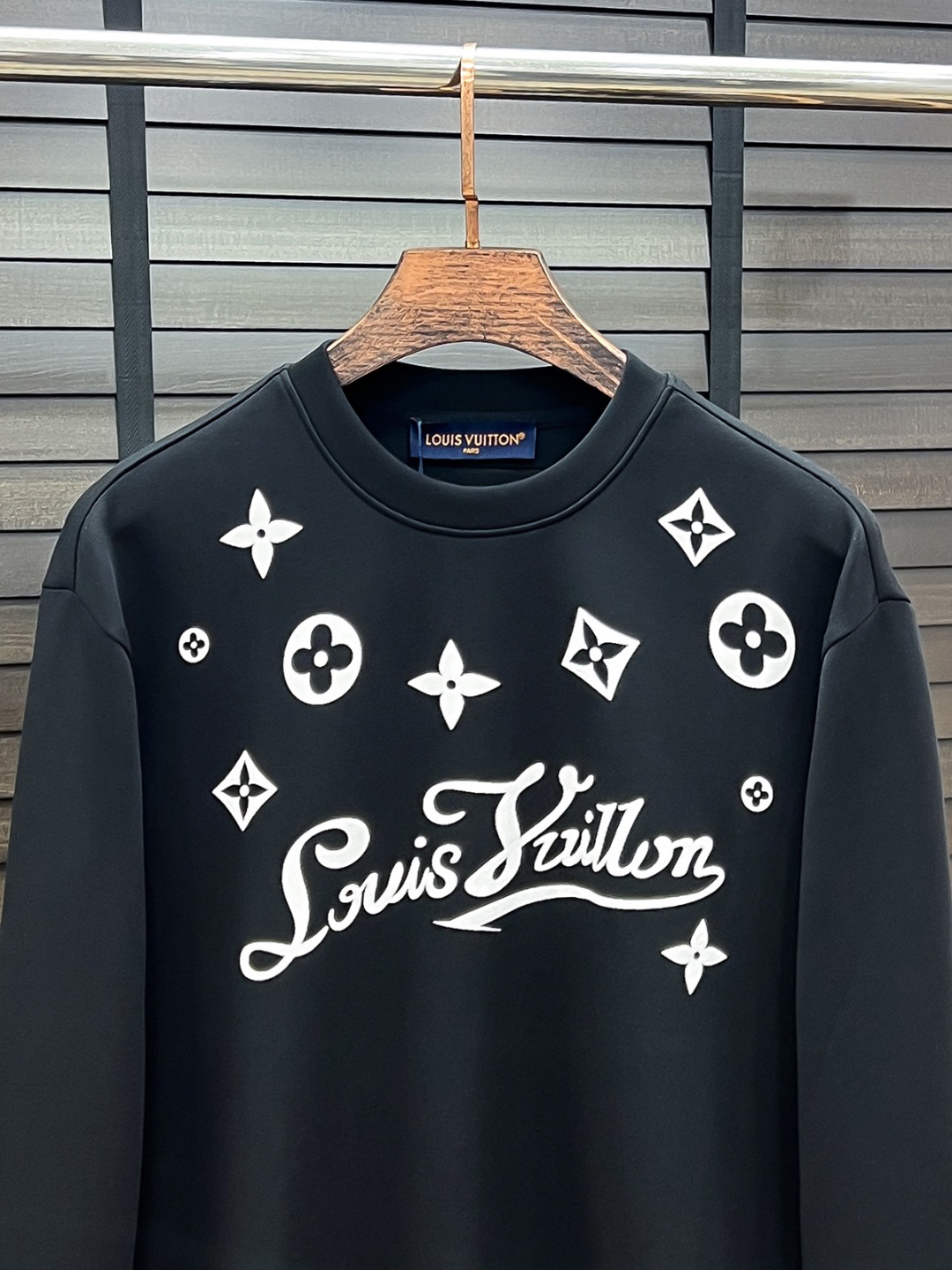 Louis Vuitton Couple Hoodie Cotton Black S-m-l-xl