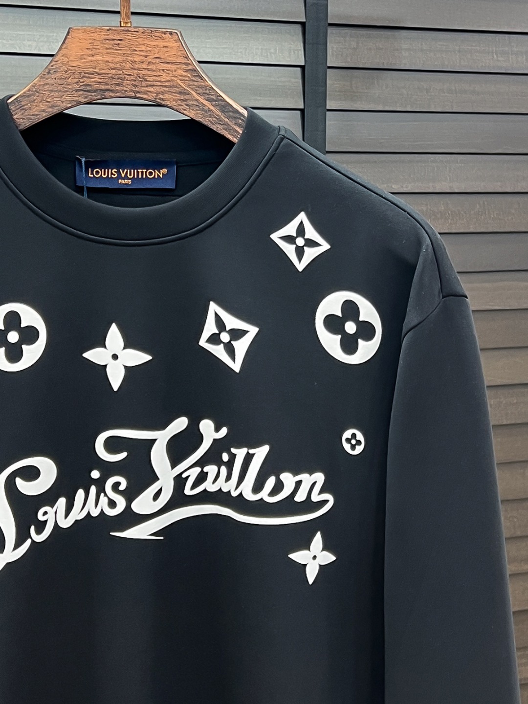 Louis Vuitton Couple Hoodie Cotton Black S-m-l-xl