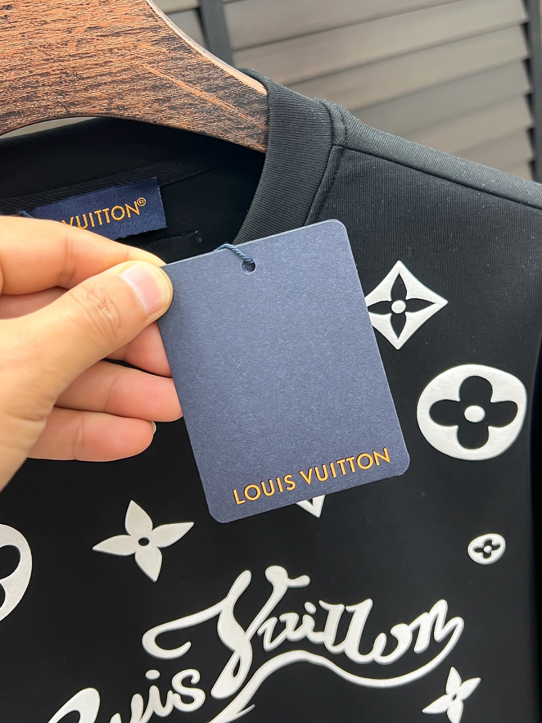 Louis Vuitton Couple Hoodie Cotton Black S-m-l-xl