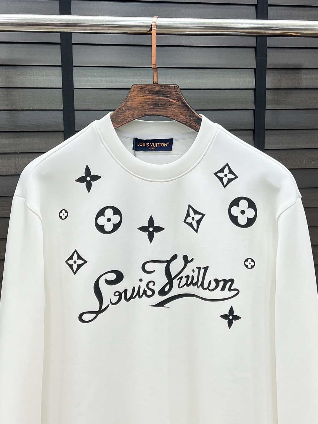 Louis Vuitton Couple Hoodie Cotton Black S-m-l-xl