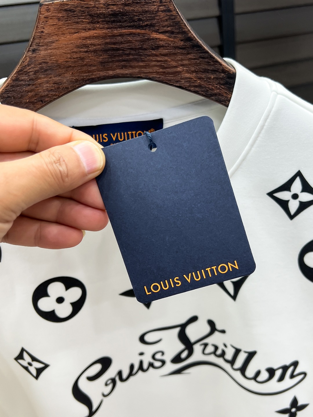 Louis Vuitton Couple Hoodie Cotton Black S-m-l-xl