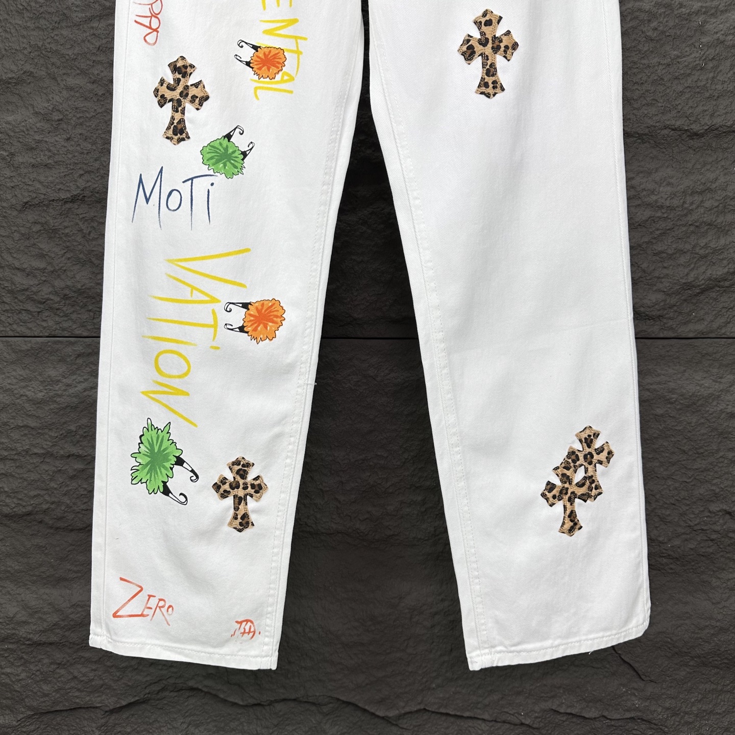 Chrome Hearts Couple Jeans White Couple Style