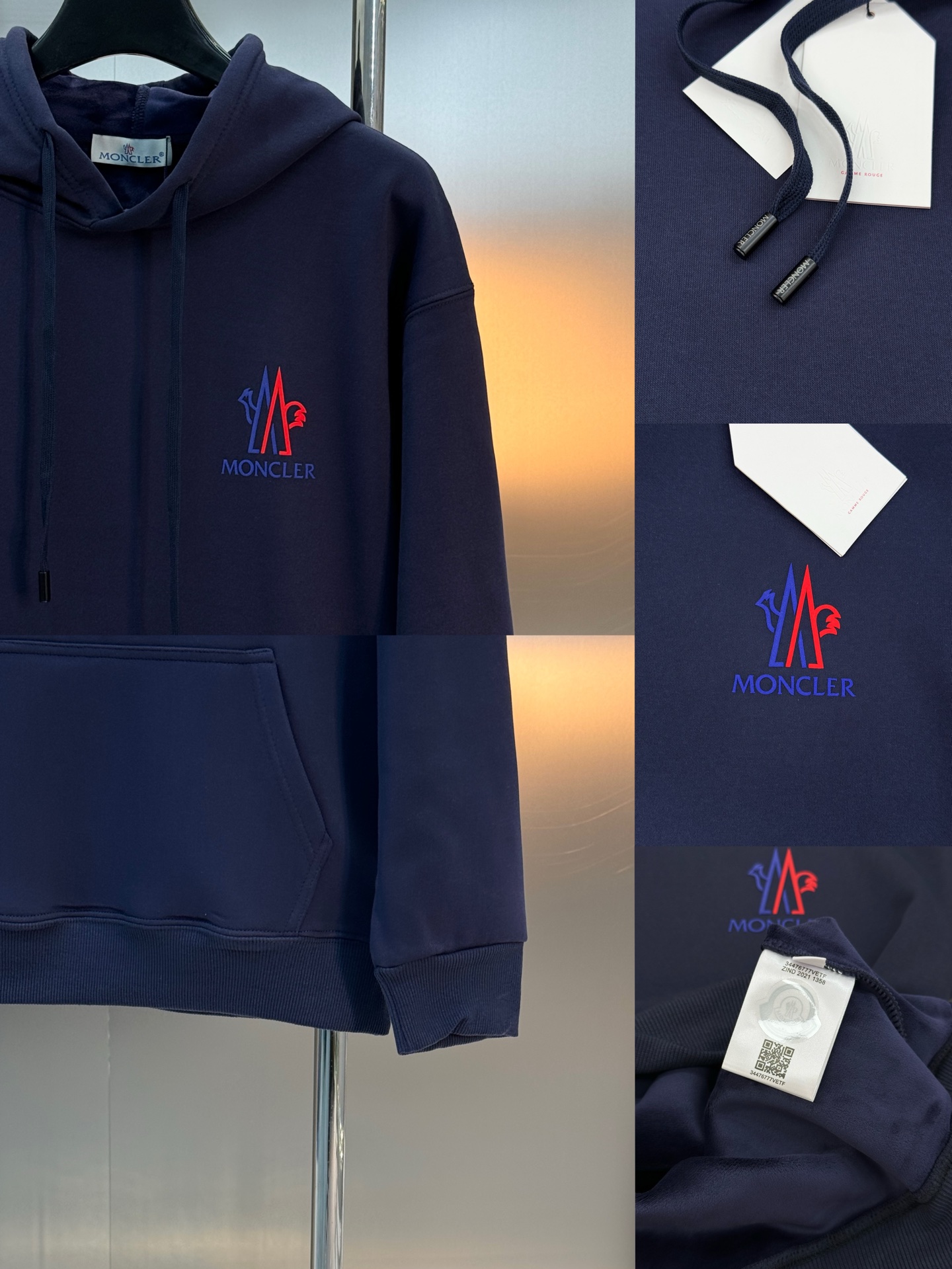 Moncler Couple Hoodie Cotton Black Hooded M-l-xl-175145