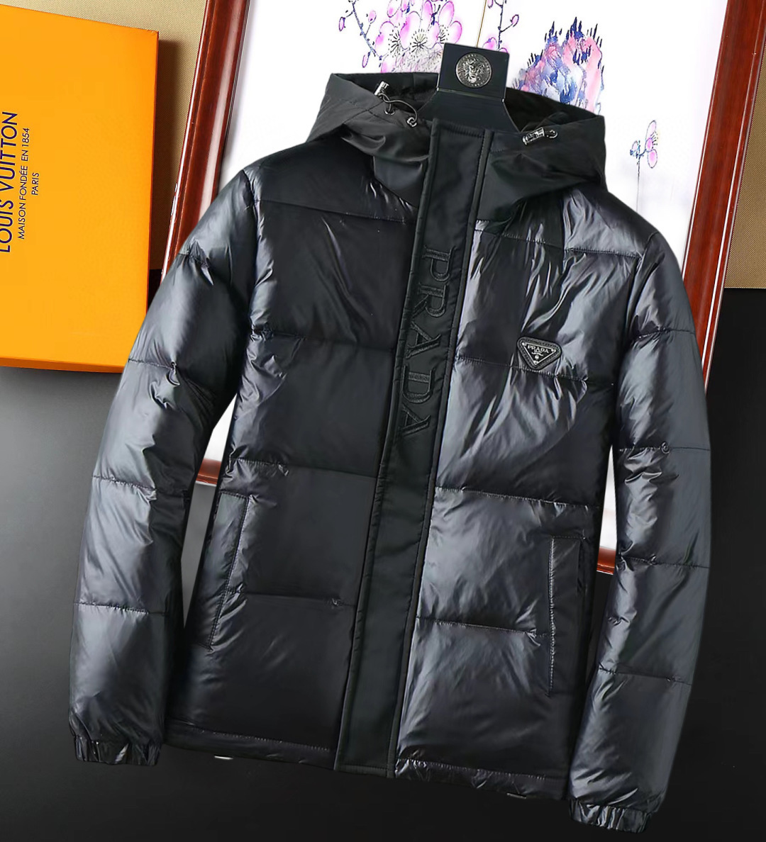 Prada Couple Down Jacket Goose Down M-l-xl