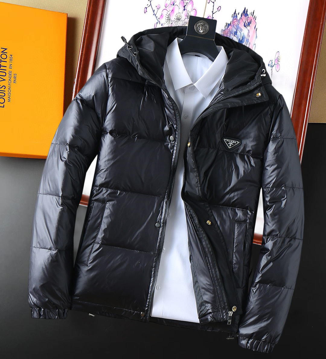 Prada Couple Down Jacket Goose Down M-l-xl