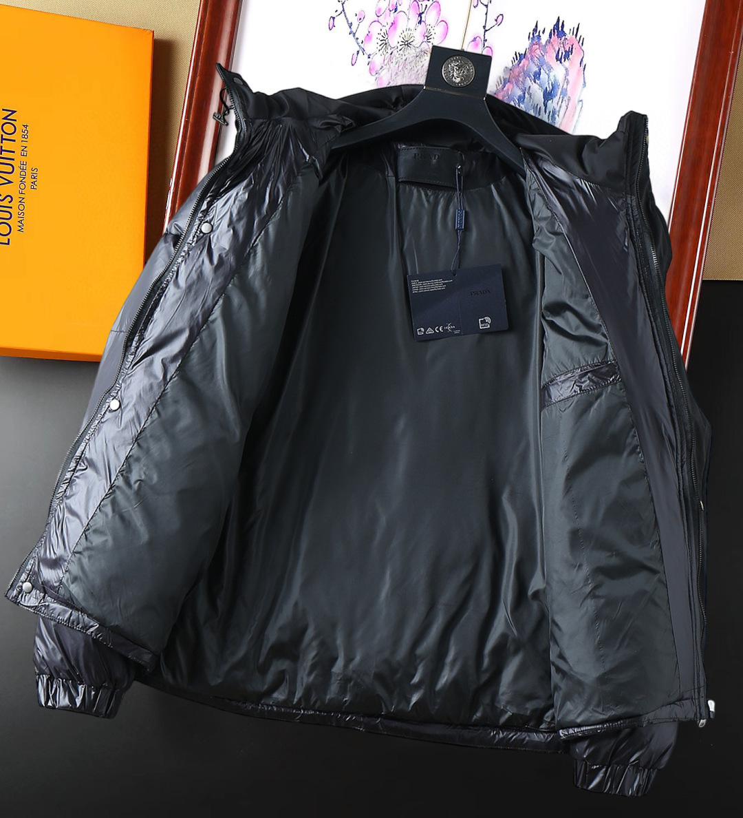 Prada Couple Down Jacket Goose Down M-l-xl