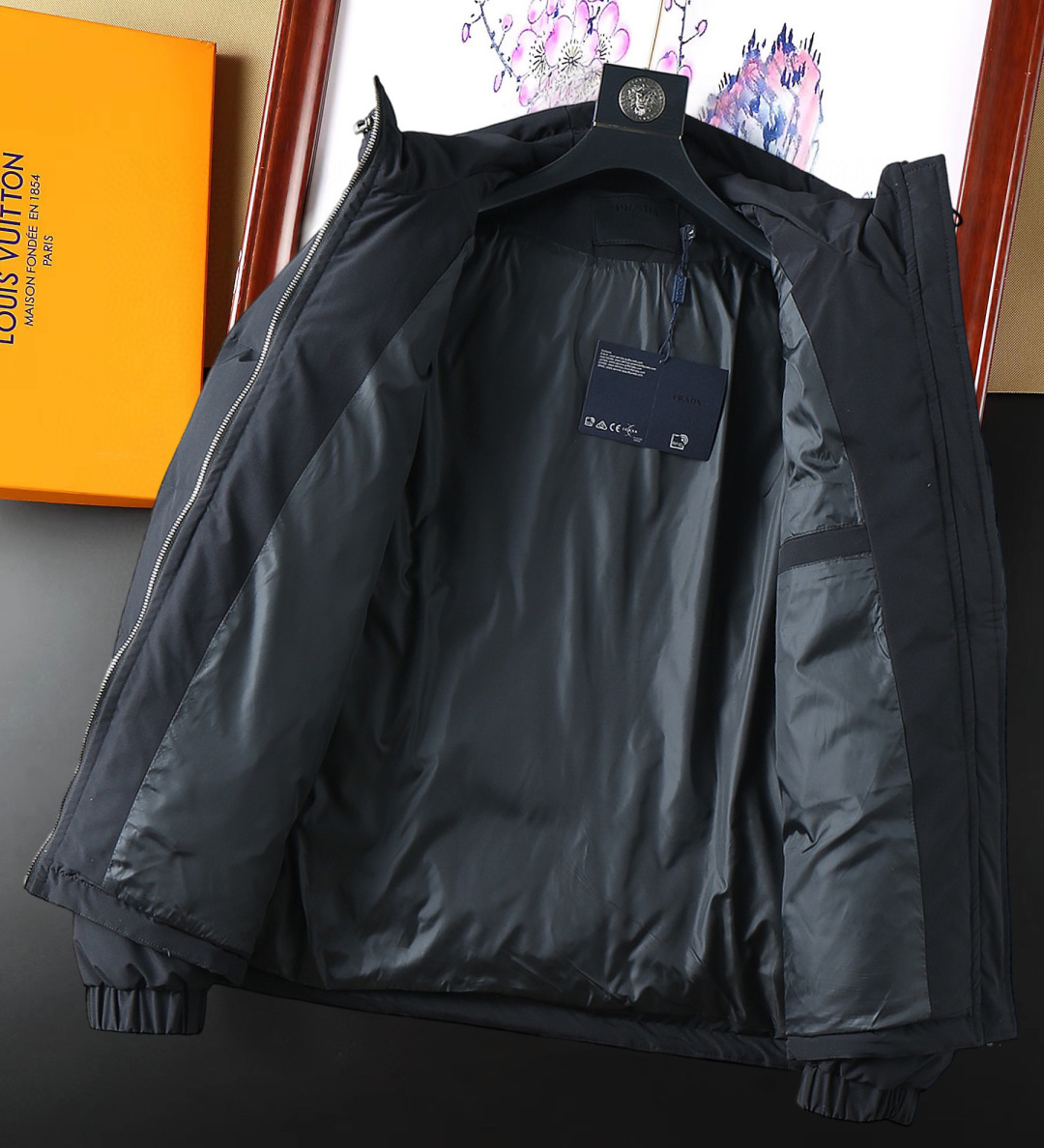 Prada Couple Down Jacket Goose Down M-l-xl