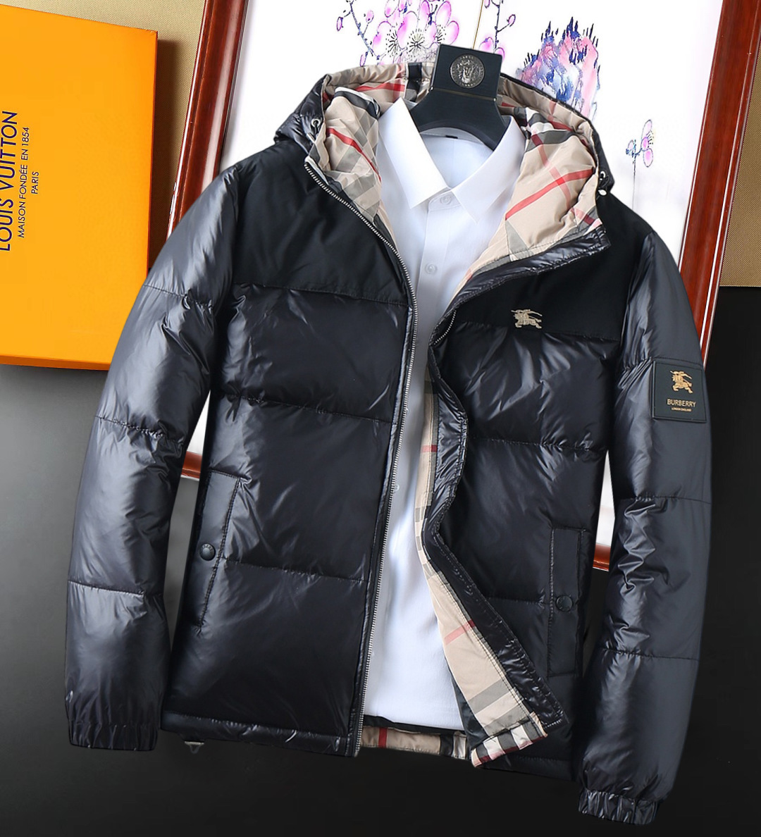 Burberry Couple Down Jacket Goose Down M-l-xl