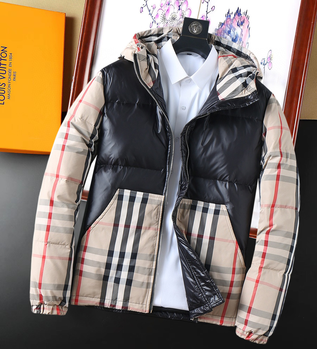 Burberry Couple Down Jacket Goose Down M-l-xl