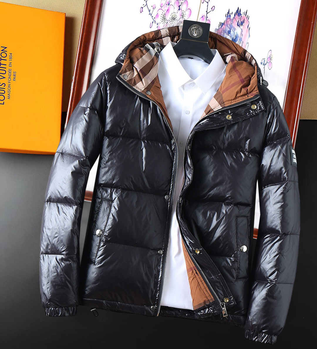 Burberry Couple Down Jacket Goose Down M-l-xl