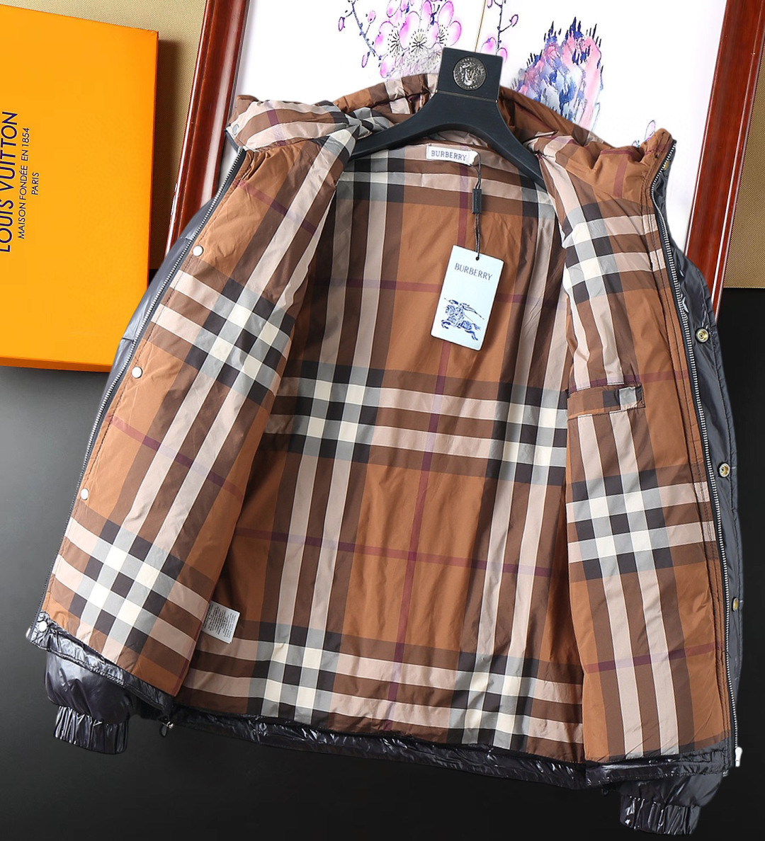 Burberry Couple Down Jacket Goose Down M-l-xl