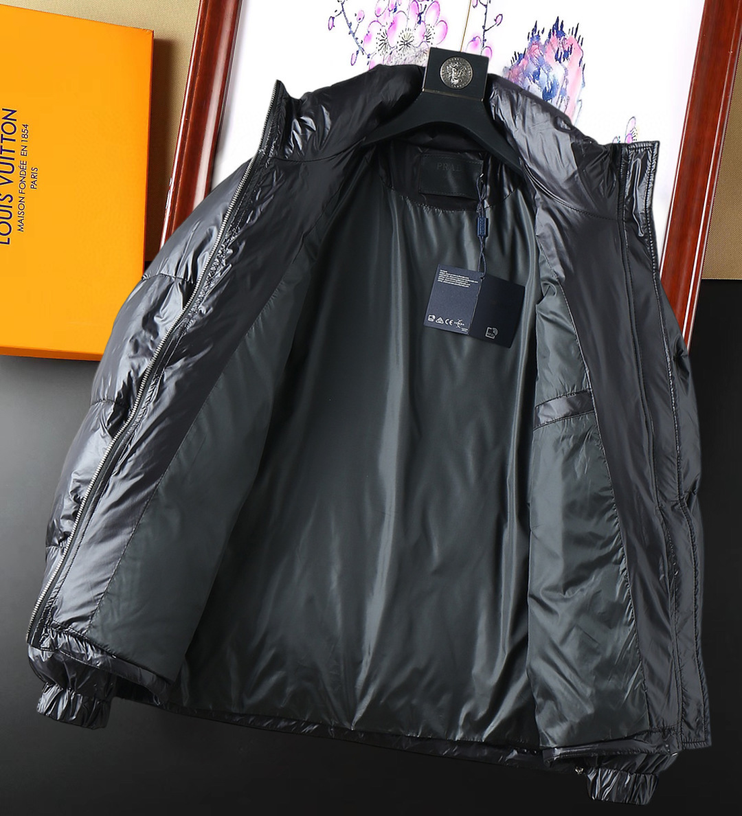 Prada Couple Down Jacket Goose Down M-l-xl
