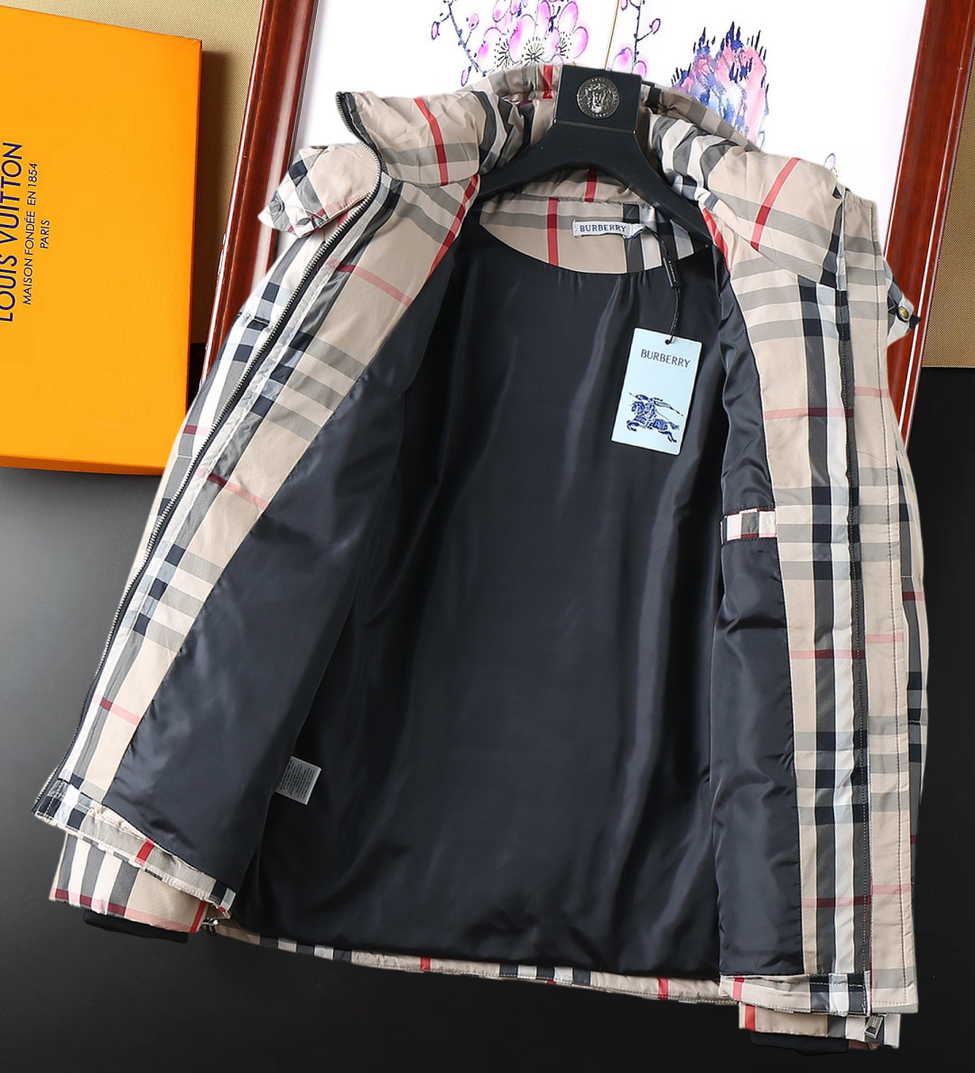 Burberry Couple Down Jacket Goose Down M-l-xl