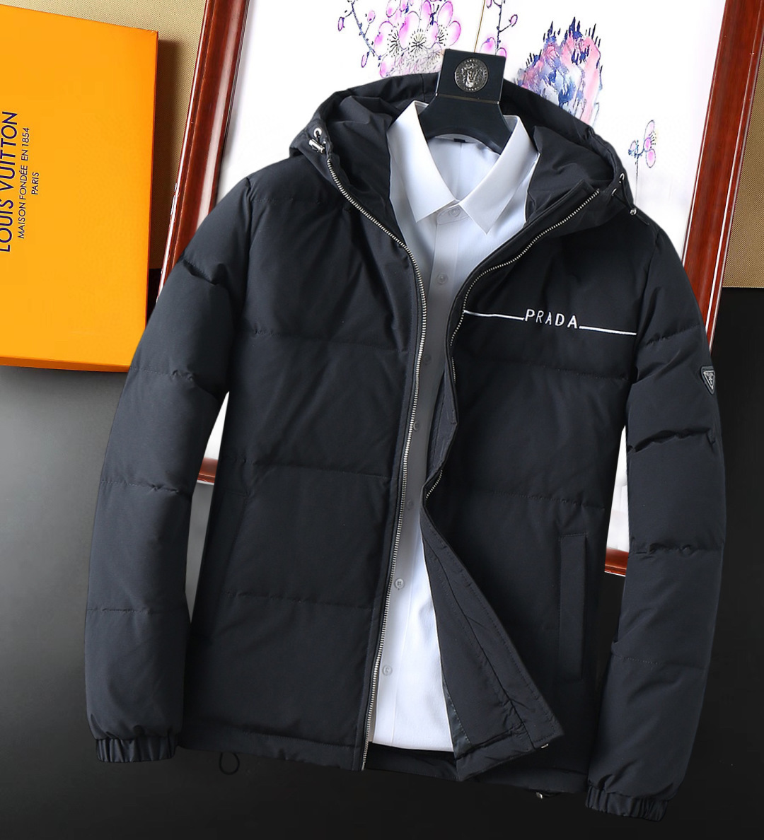 Prada Couple Down Jacket Goose Down M-l-xl