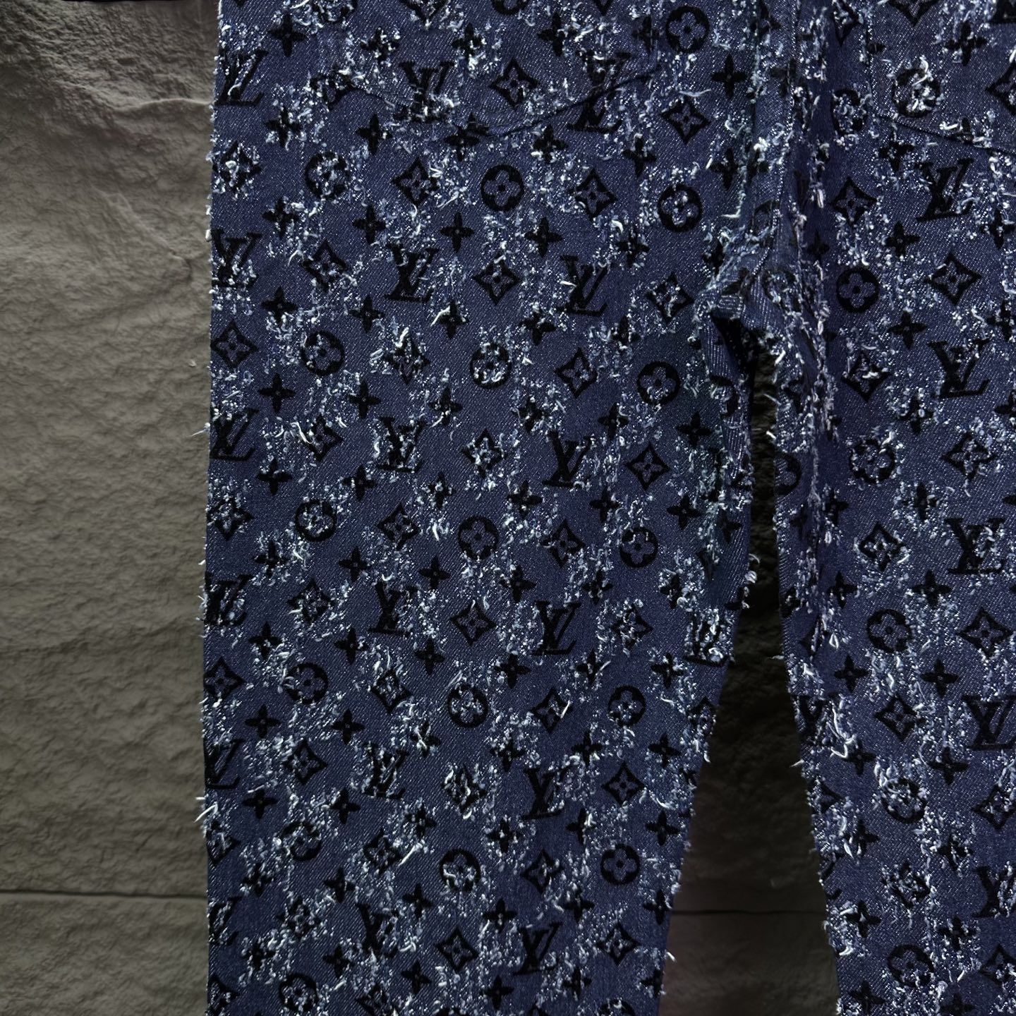 Louis Vuitton Couple Jeans Blue Loose Fit L