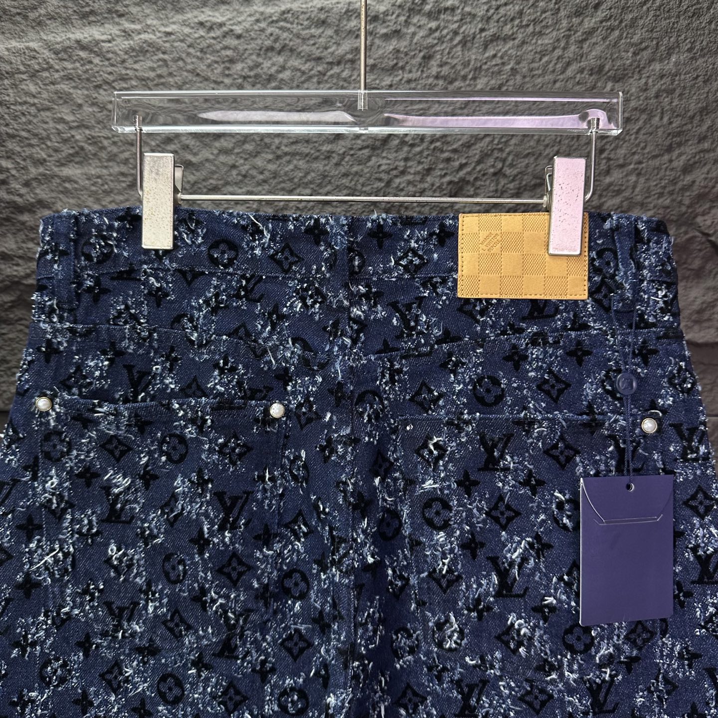 Louis Vuitton Couple Jeans Blue Loose Fit L