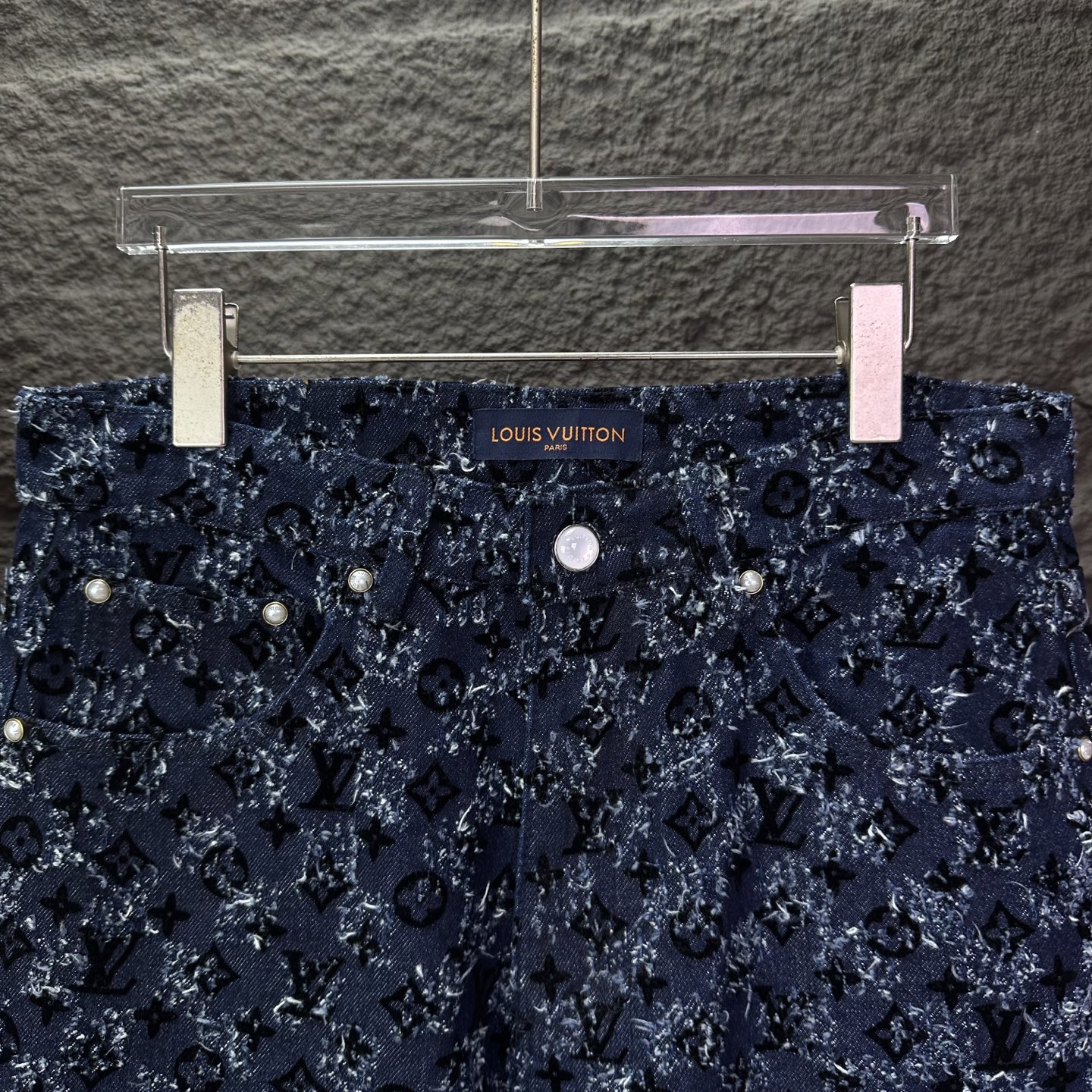Louis Vuitton Couple Jeans Blue Loose Fit L