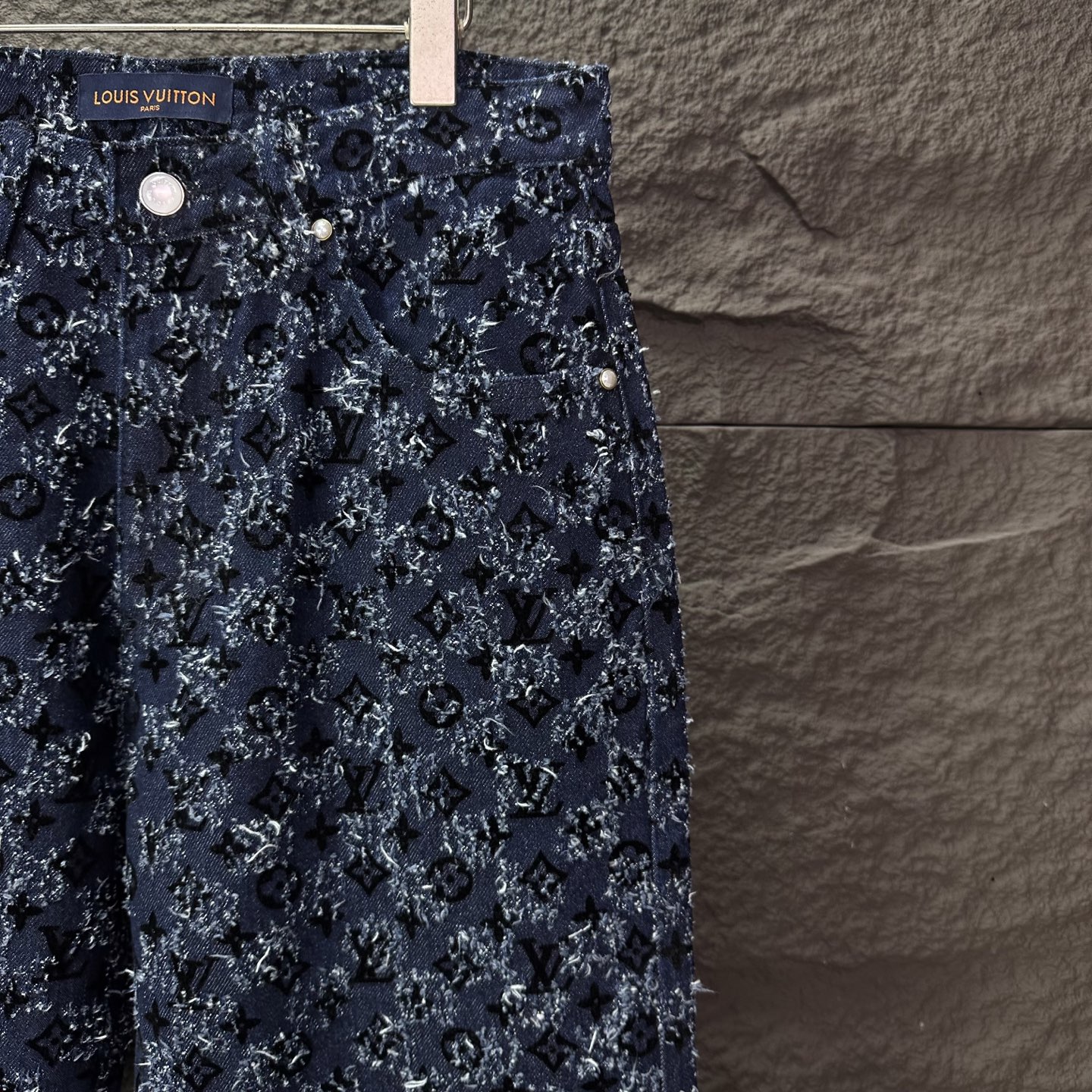 Louis Vuitton Couple Jeans Blue Loose Fit L