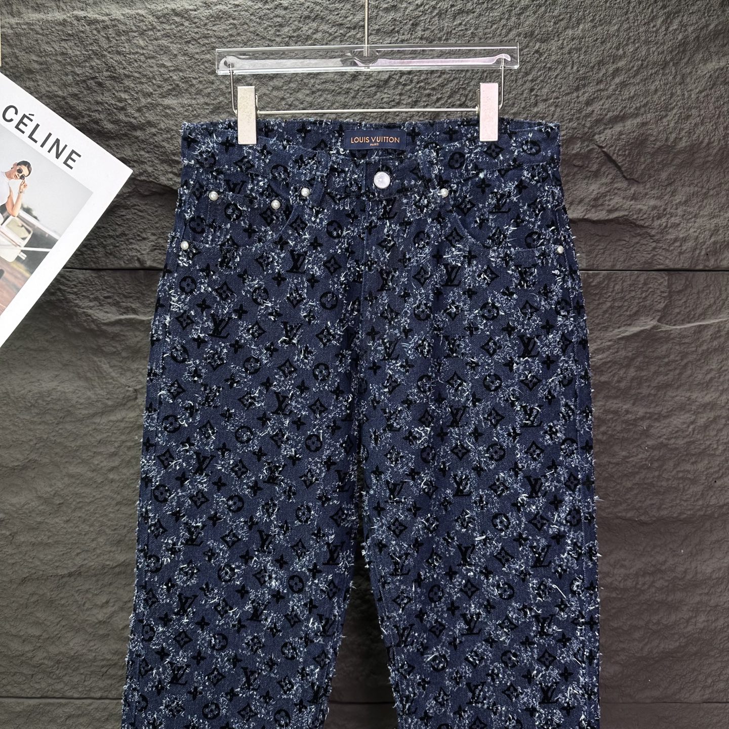 Louis Vuitton Couple Jeans Blue Loose Fit L