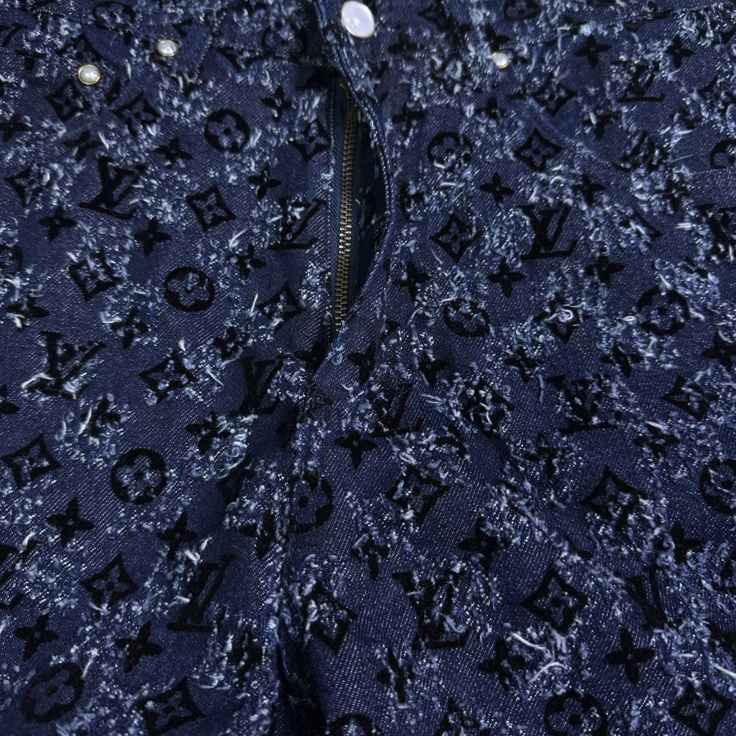 Louis Vuitton Couple Jeans Blue Loose Fit L