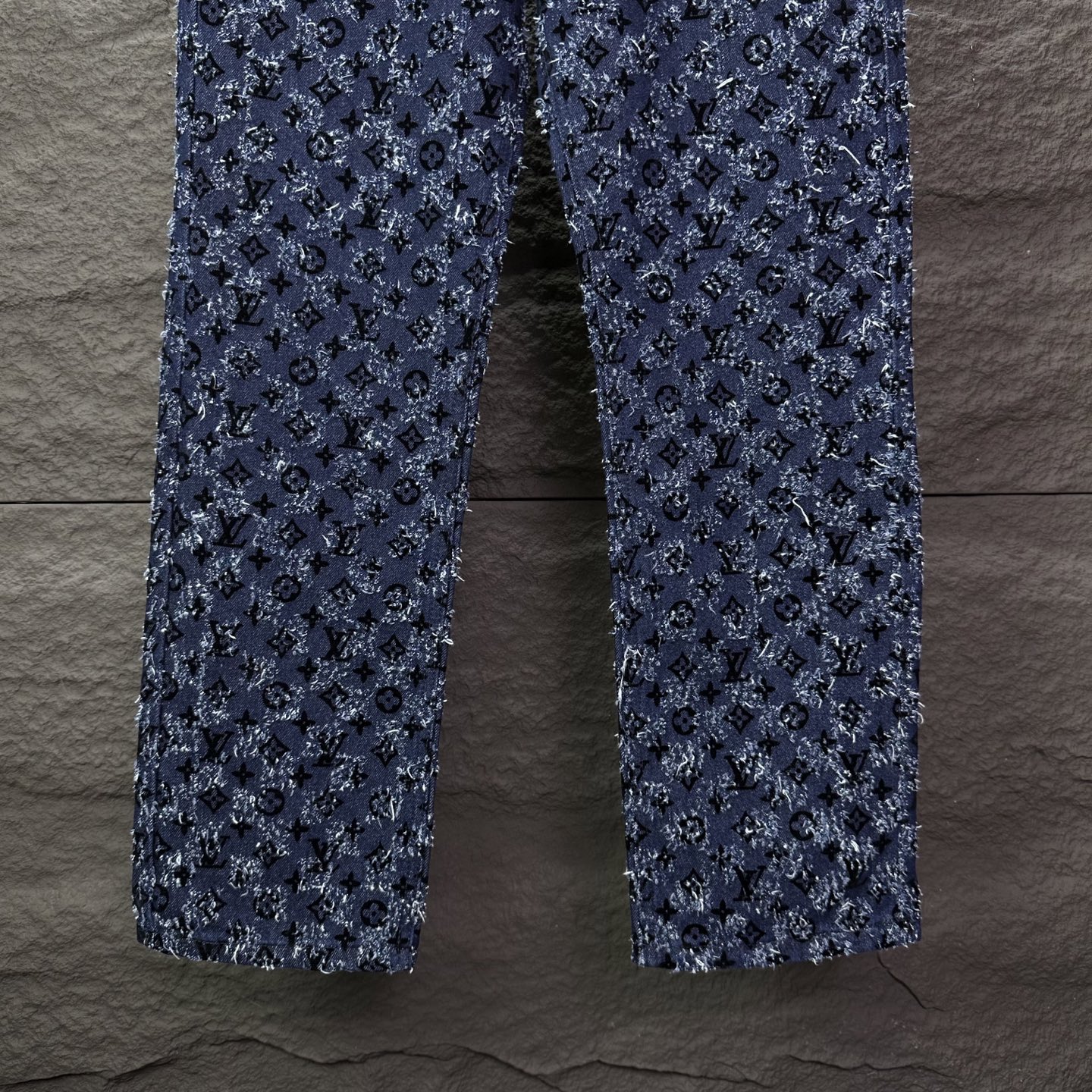 Louis Vuitton Couple Jeans Blue Loose Fit L