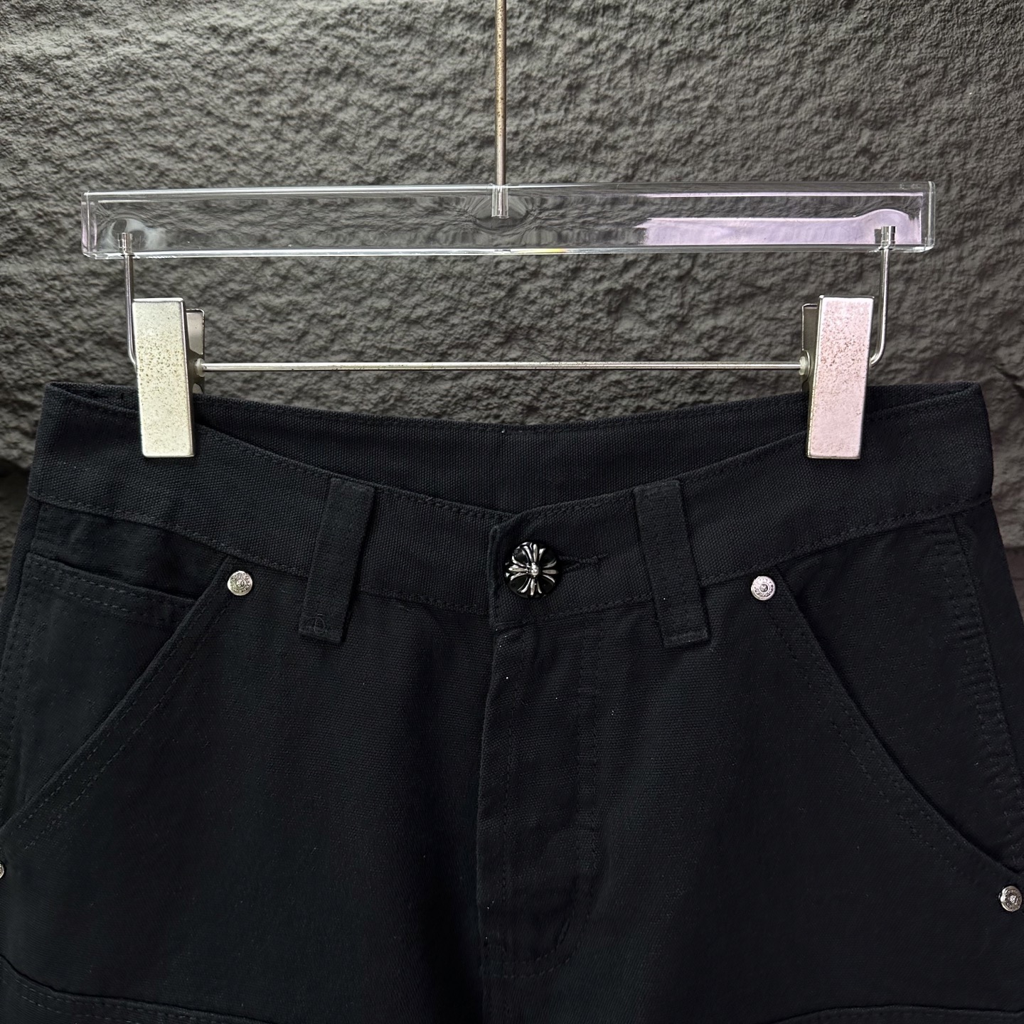 Chrome Hearts Couple Jeans Black Loose Fit