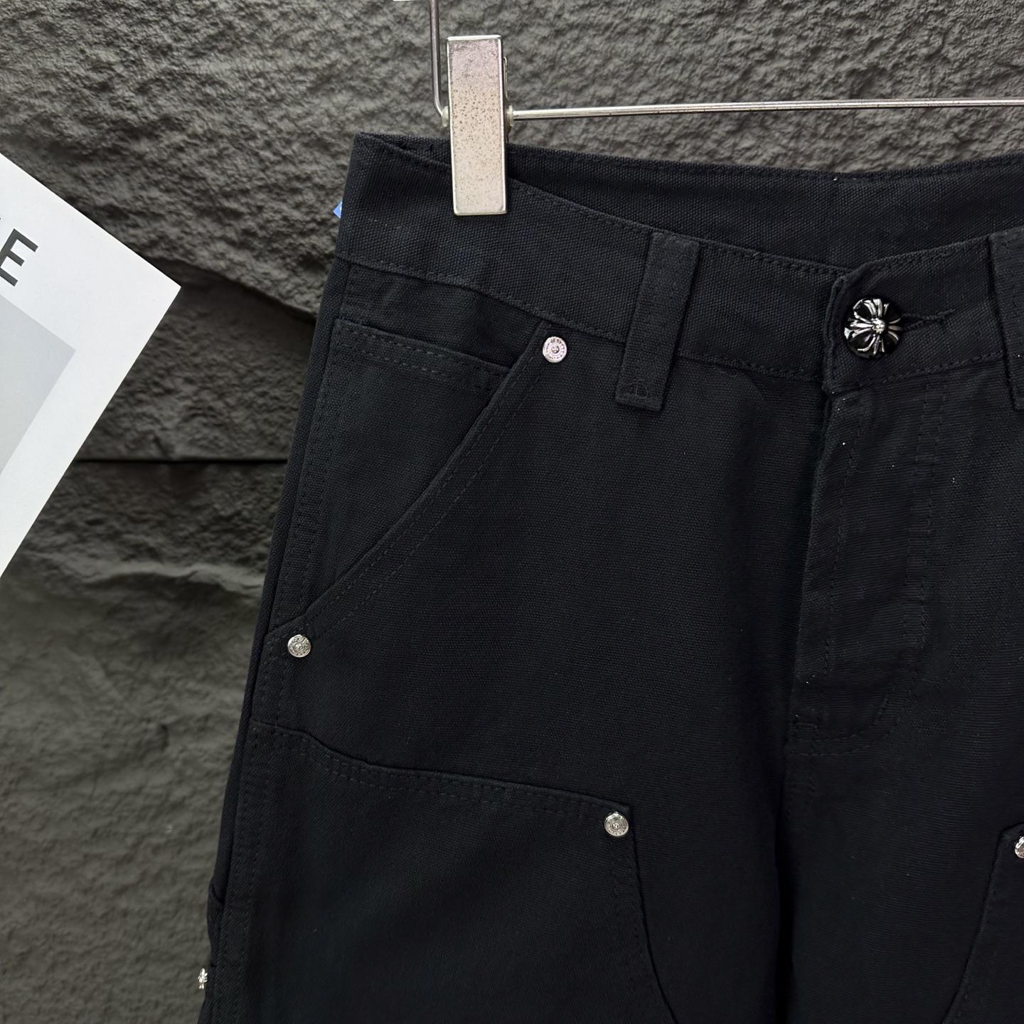 Chrome Hearts Couple Jeans Black Loose Fit